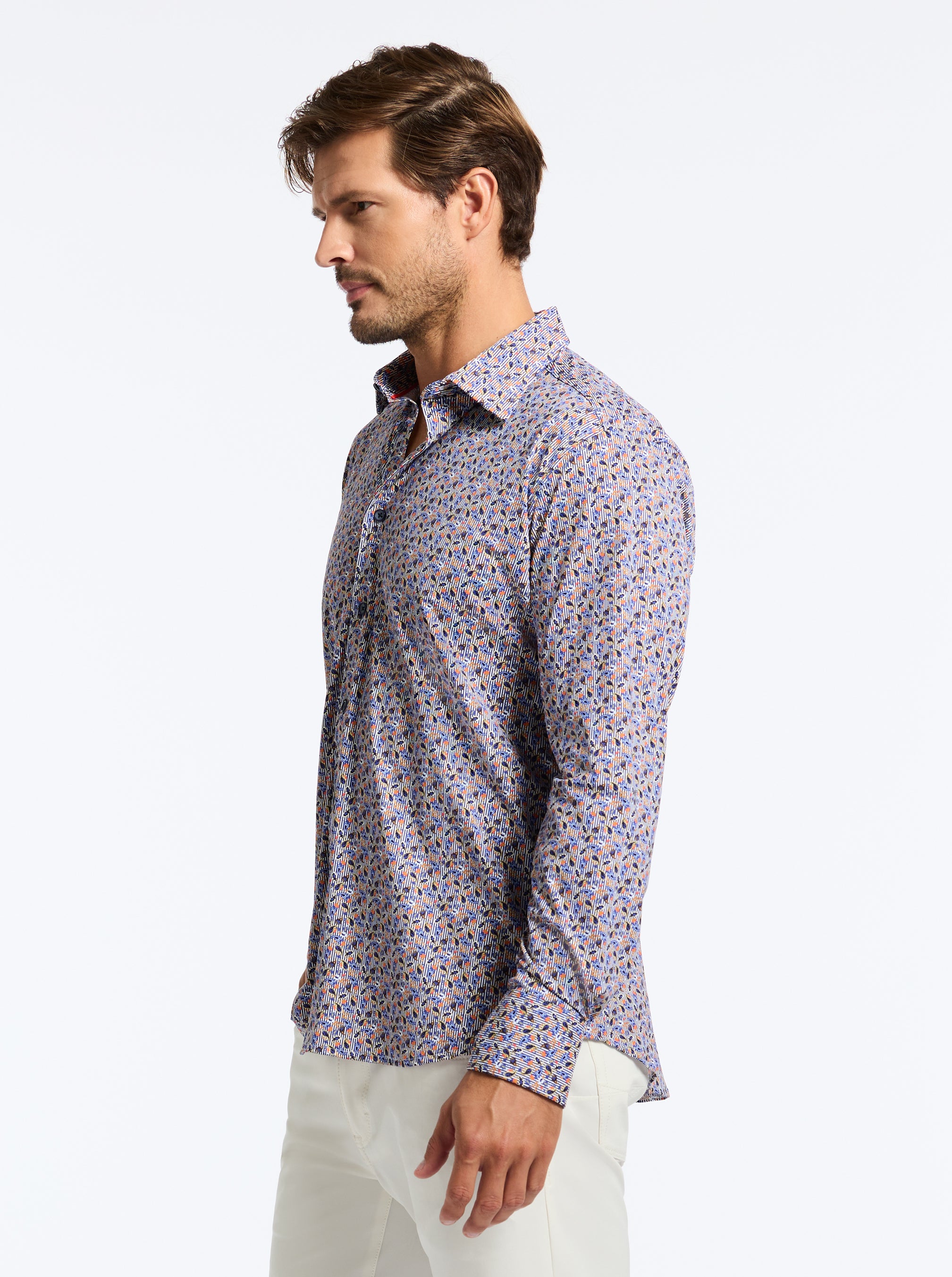 TIBURON LONG SLEEVE BUTTON DOWN SHIRT