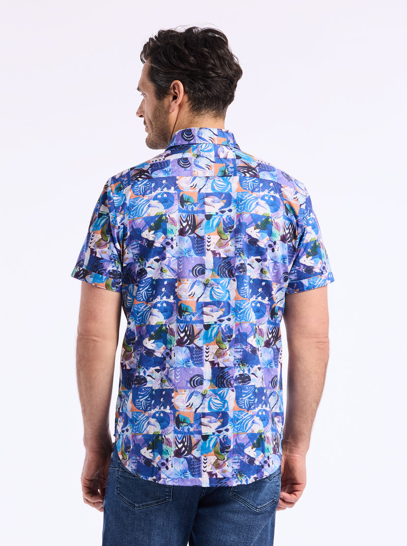 BROWARD SHORT SLEEVE BUTTON DOWN SHIRT