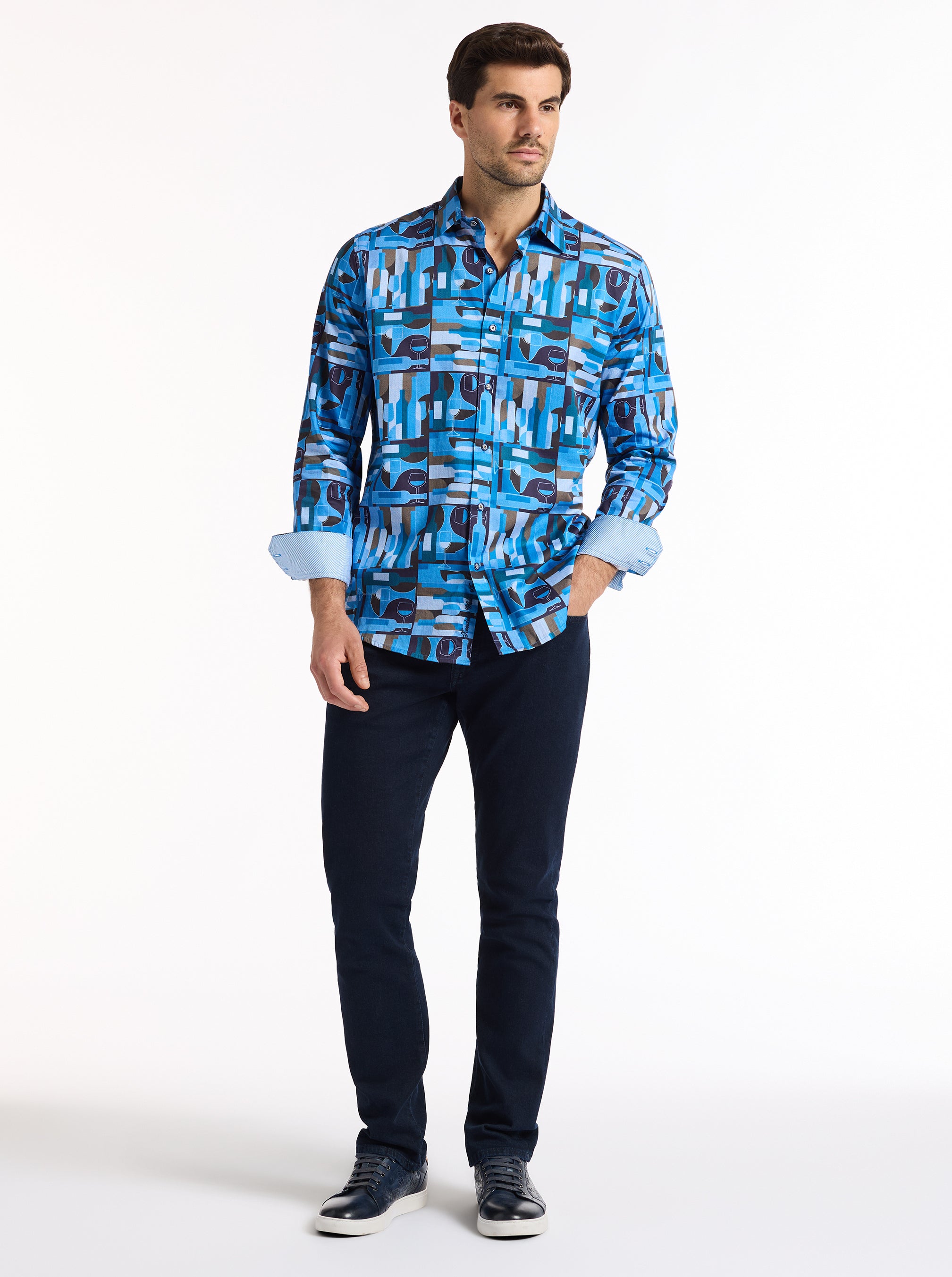 NOLAN LONG SLEEVE BUTTON DOWN SHIRT