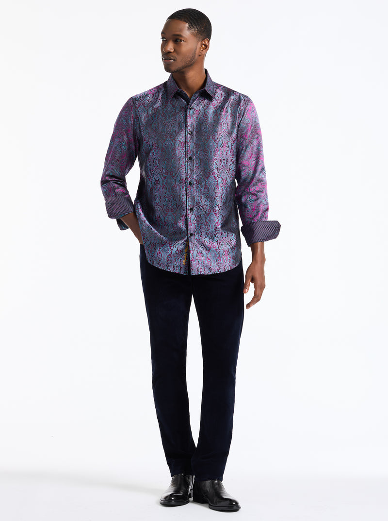LIMITED EDITION EBONY EMBRACE LONG SLEEVE BUTTON DOWN SHIRT