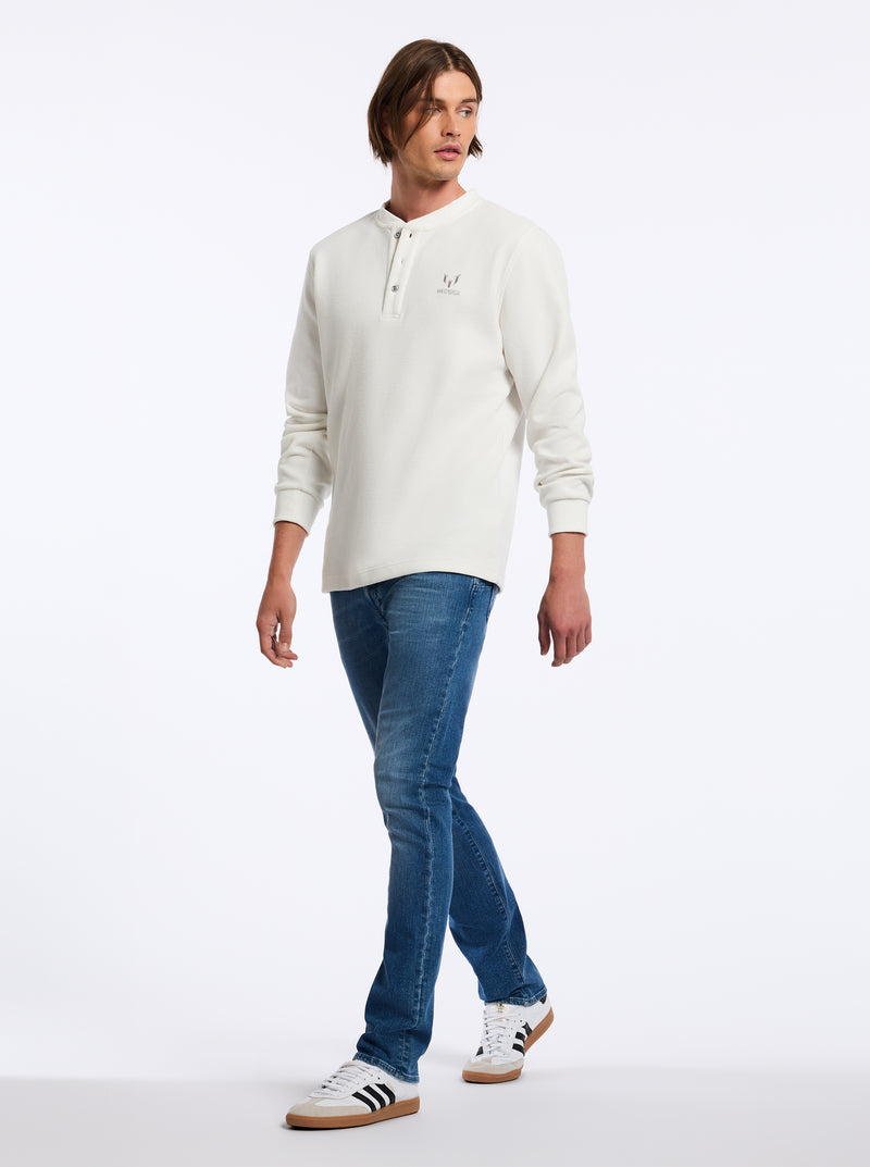 MESSI HENLEY LONG SLEEVE KNIT SHIRT