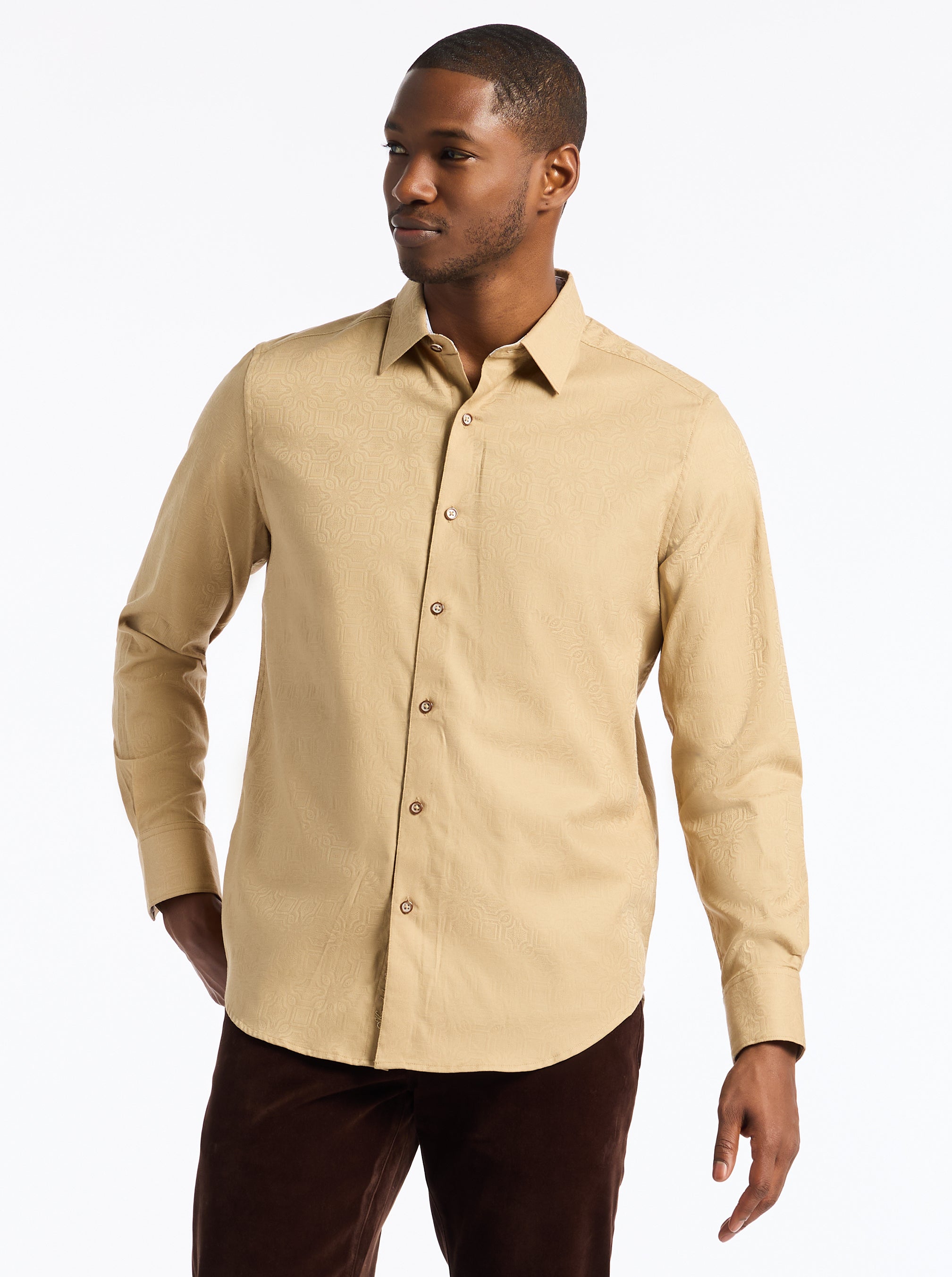 ODYSSEY LONG SLEEVE BUTTON DOWN SHIRT