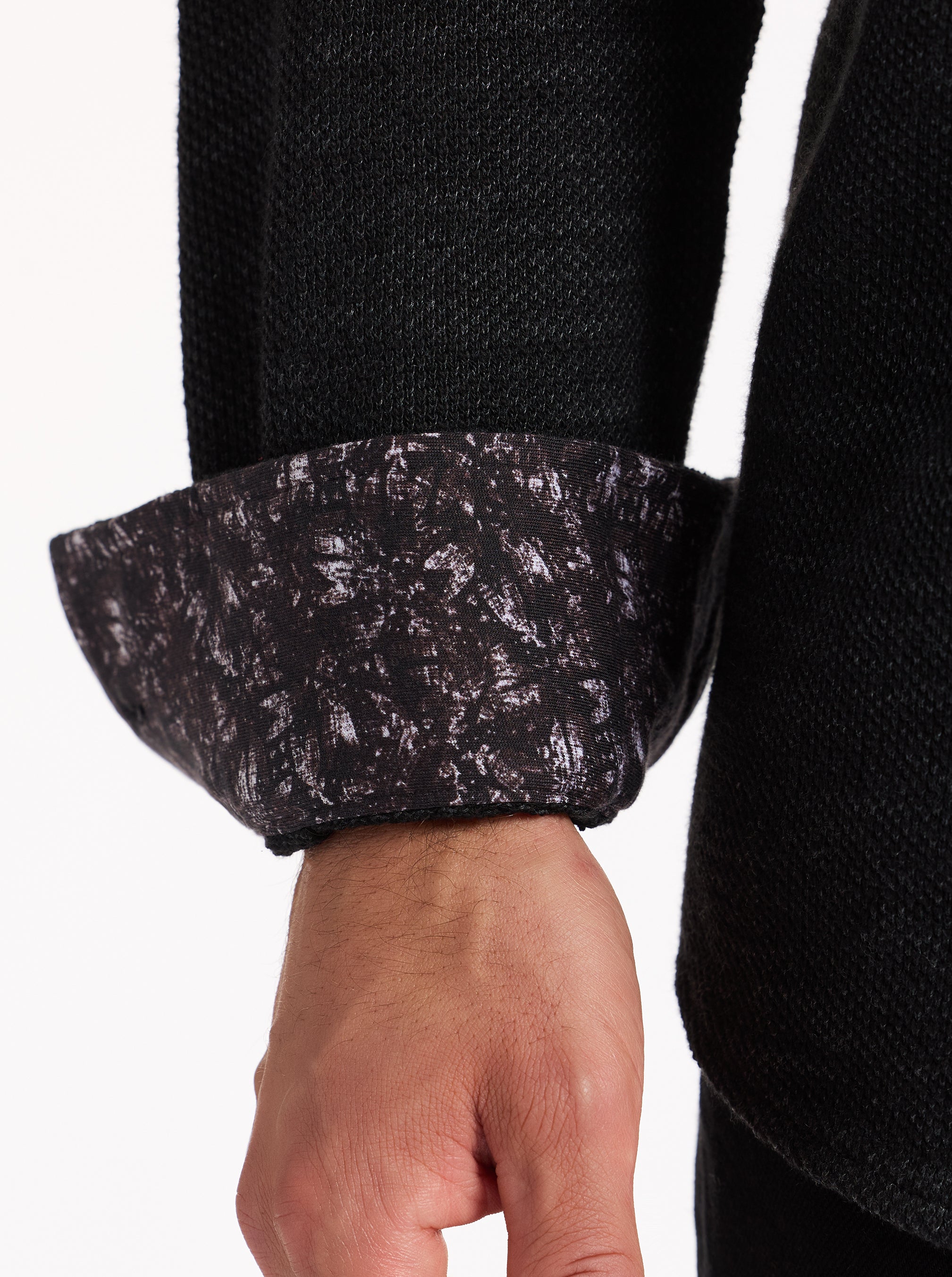 WAYNE LONG SLEEVE BUTTON DOWN KNIT SHIRT