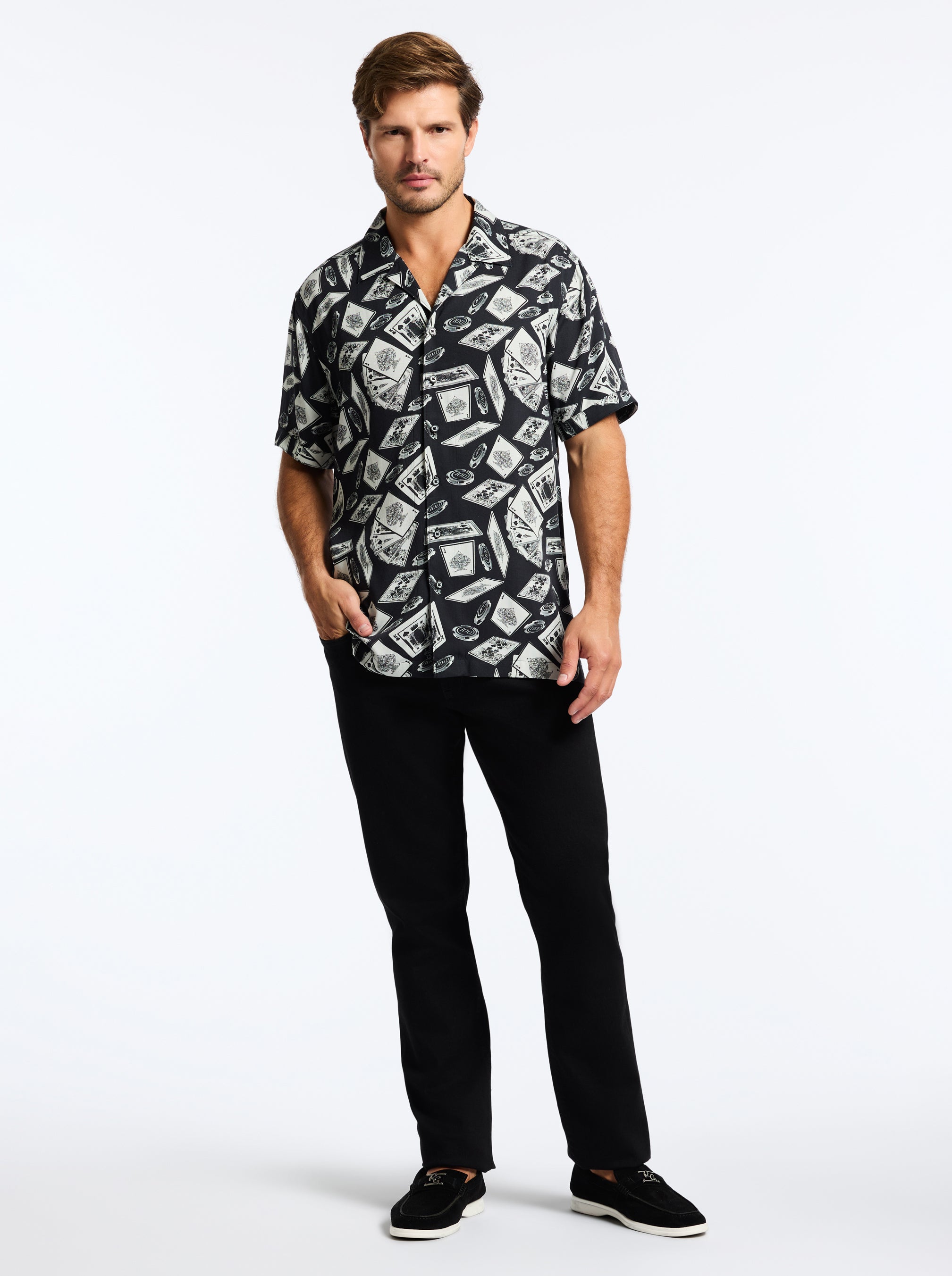 FULL HOUSE SHORT SLEEVE BUTTON DOWN SHIRT