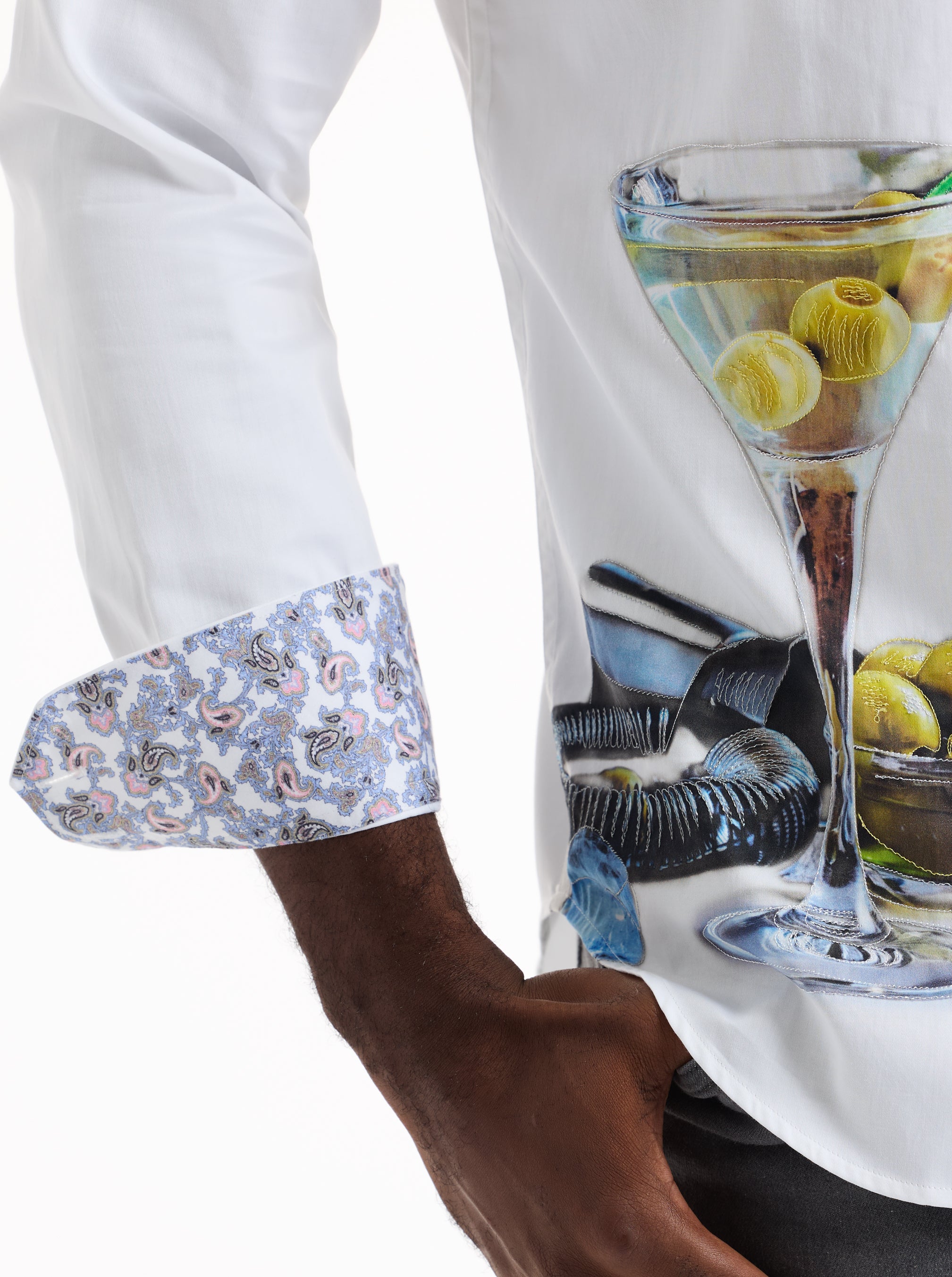 MARTINI MODE LONG SLEEVE BUTTON DOWN SHIRT