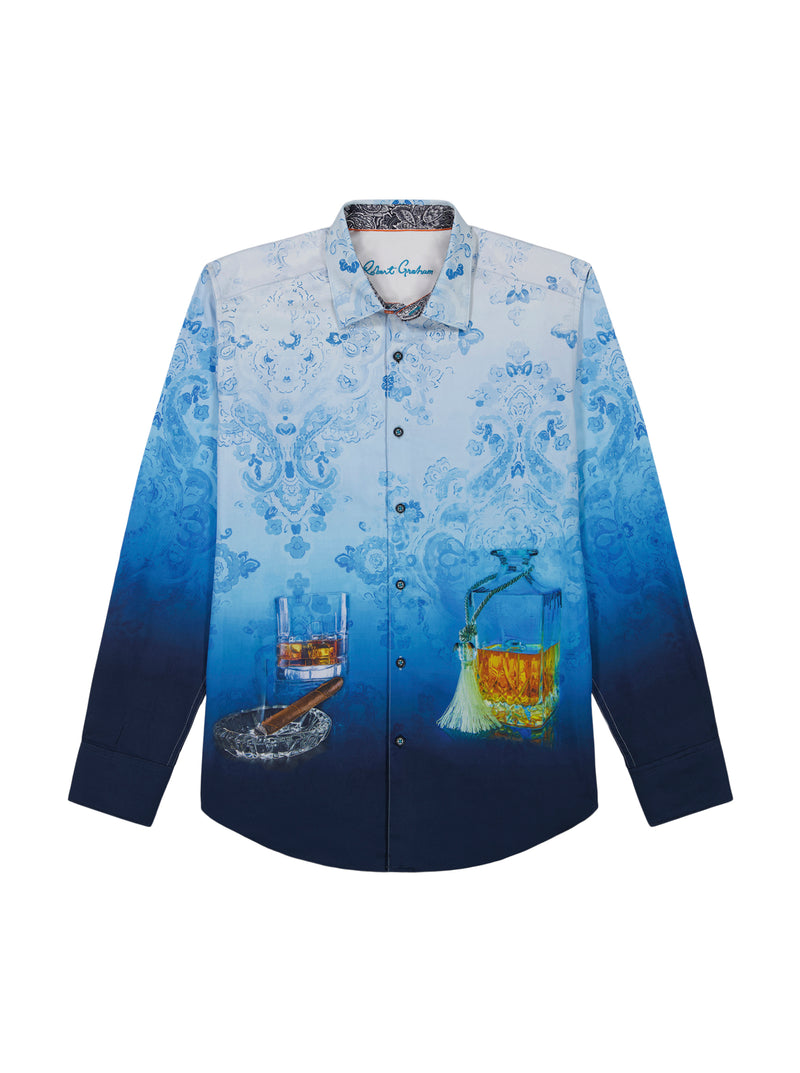 GARRICK CLUB LONG SLEEVE BUTTON DOWN SHIRT
