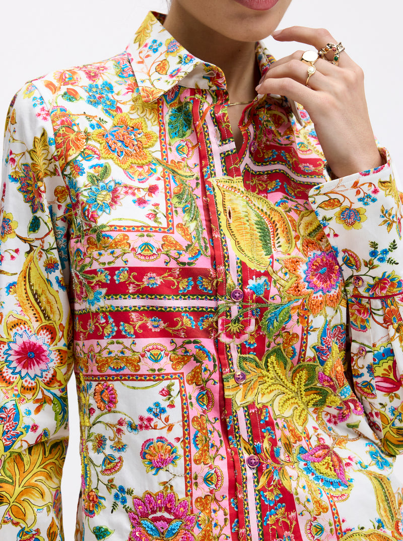 LIMITED EDITION GIVERNY FLOWERS LONG SLEEVE SHIRT