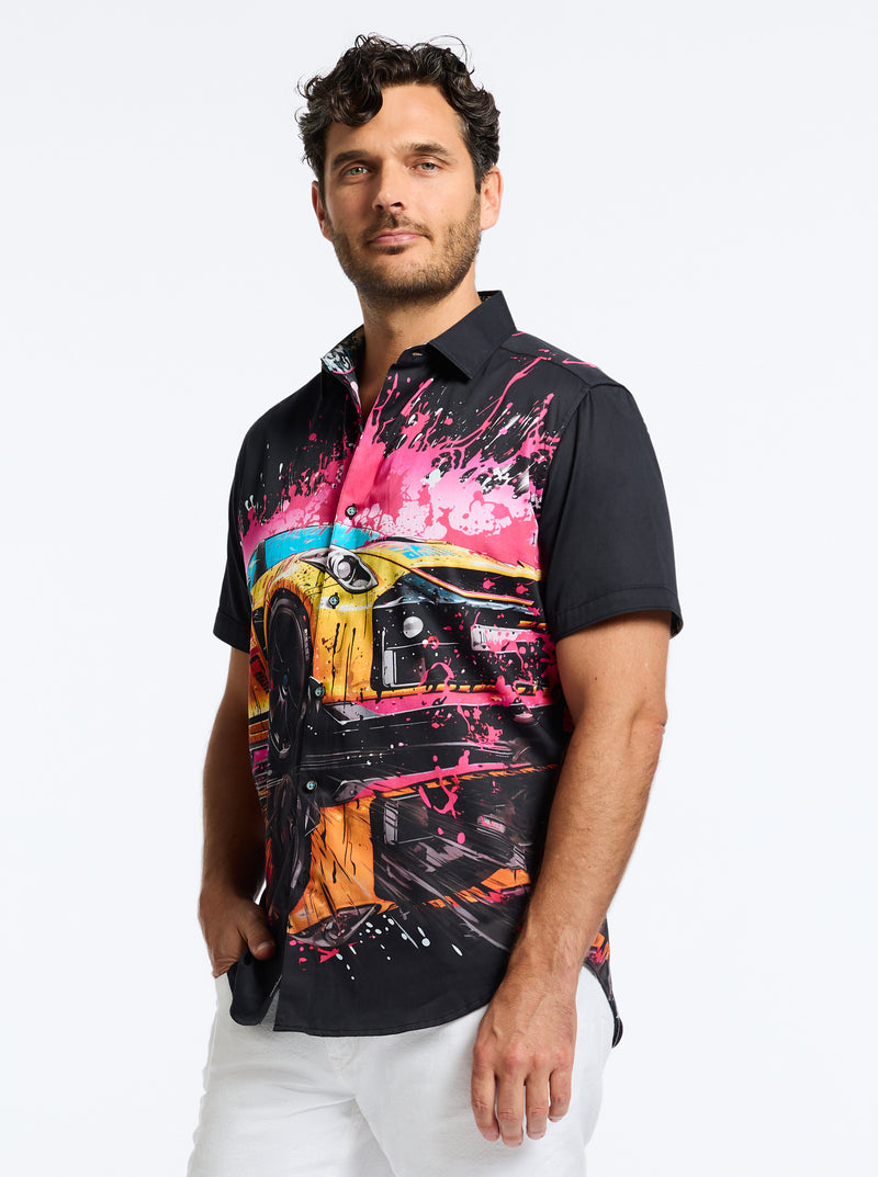 SPLASH DRIFTER SHORT SLEEVE BUTTON DOWN SHIRT TALL
