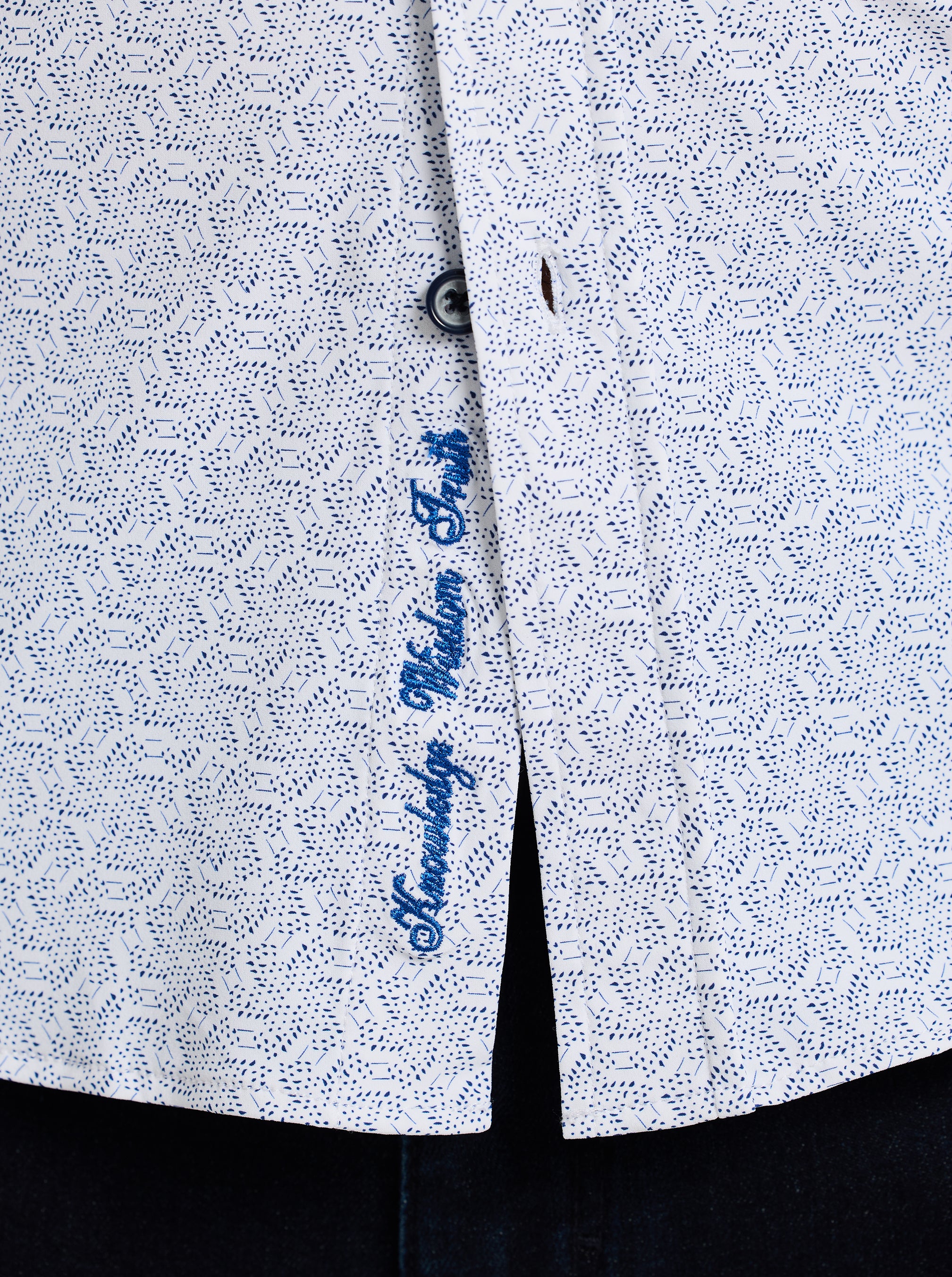 ASTERIK LONG SLEEVE BUTTON DOWN SHIRT