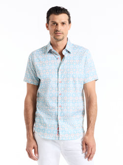 MIRAGE SHORT SLEEVE BUTTON DOWN SHIRT