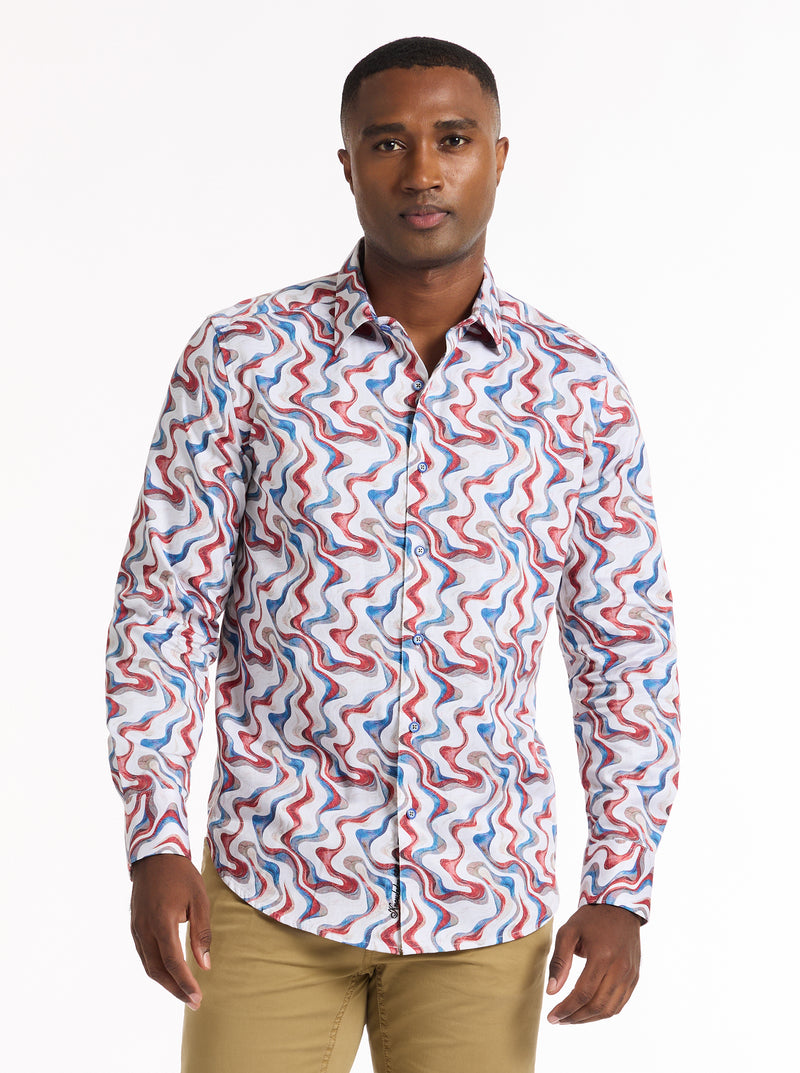 NATE LONG SLEEVE BUTTON DOWN SHIRT