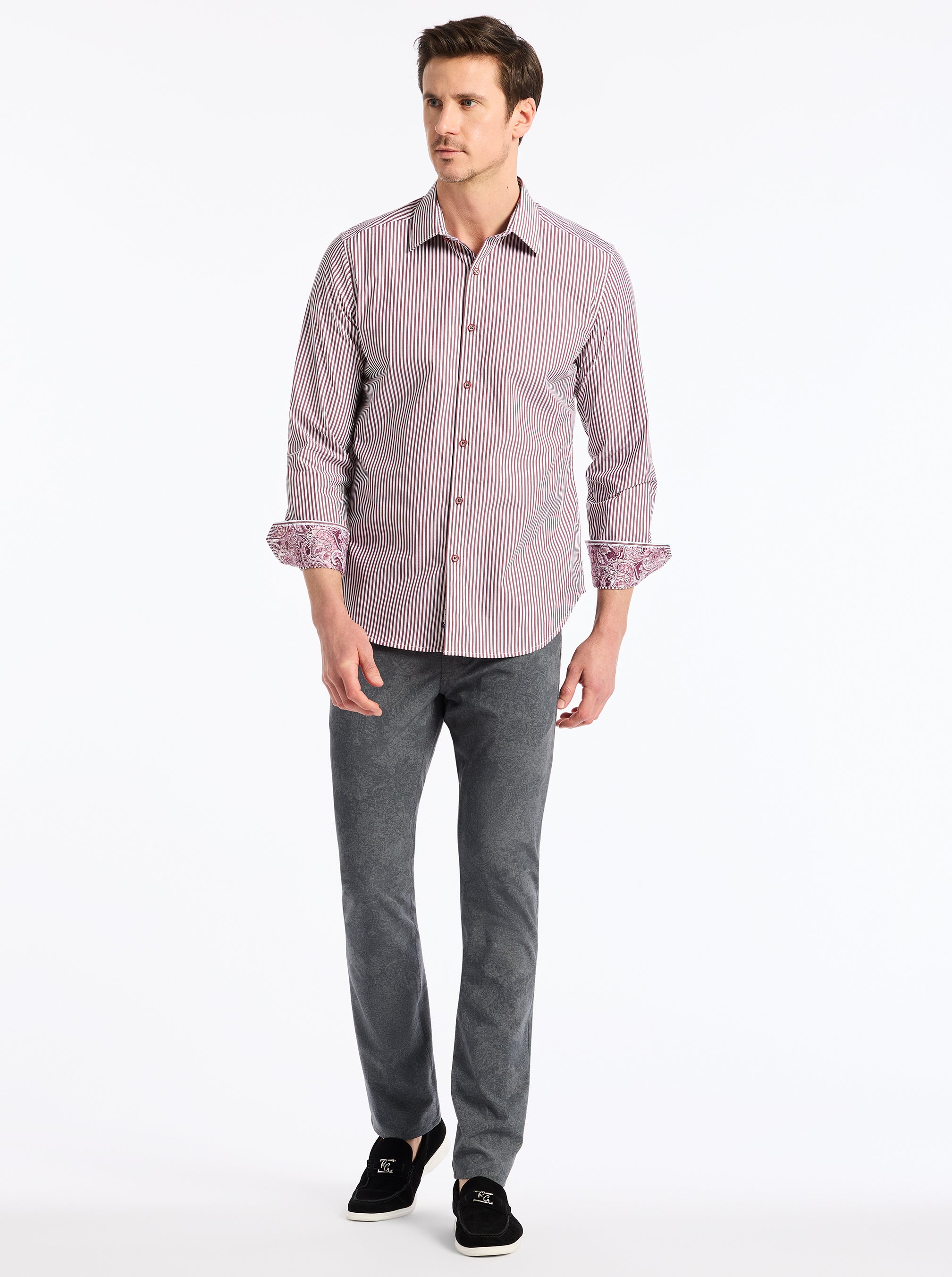 GREENWICH LONG SLEEVE BUTTON DOWN SHIRT
