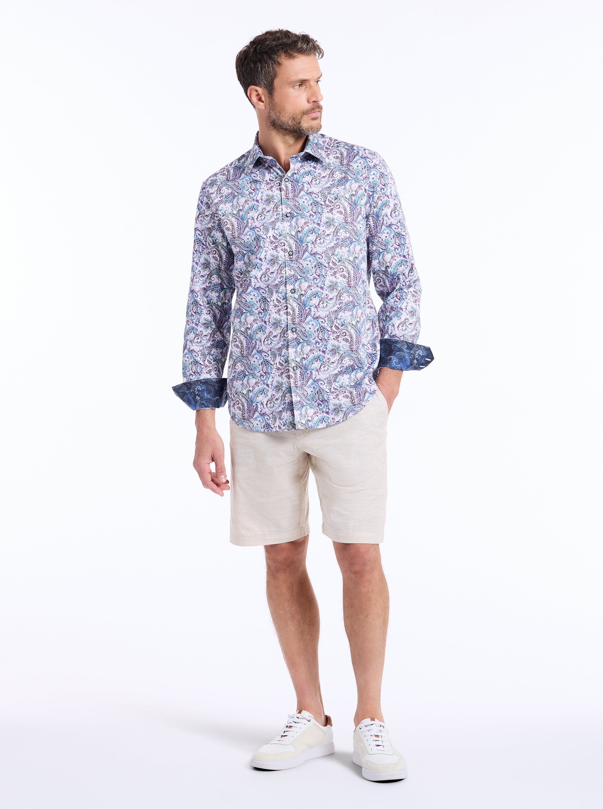BUCKINGHAM LONG SLEEVE BUTTON DOWN SHIRT TALL