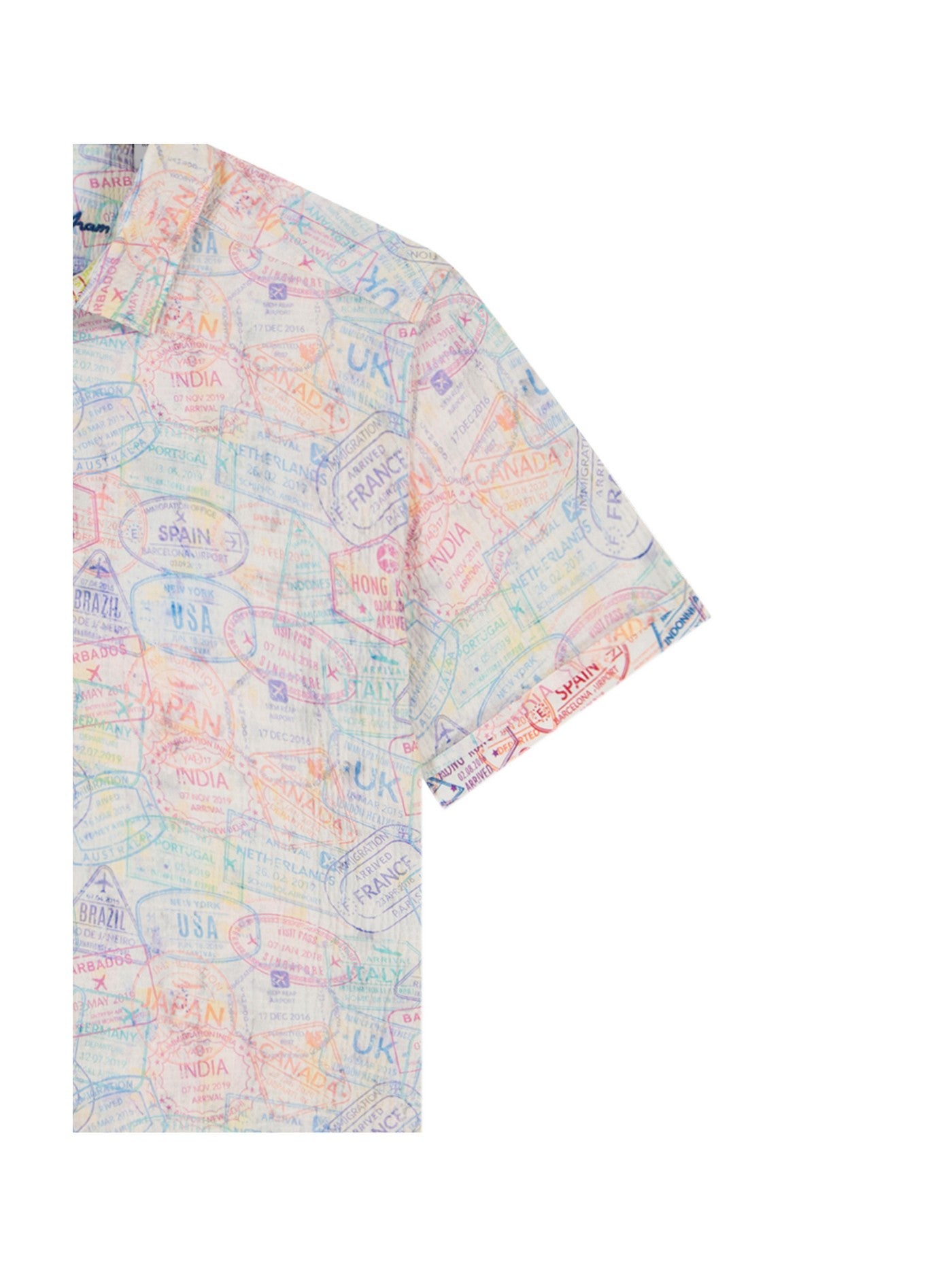 PASSPORT SHORT SLEEVE BUTTON DOWN SHIRT BIG