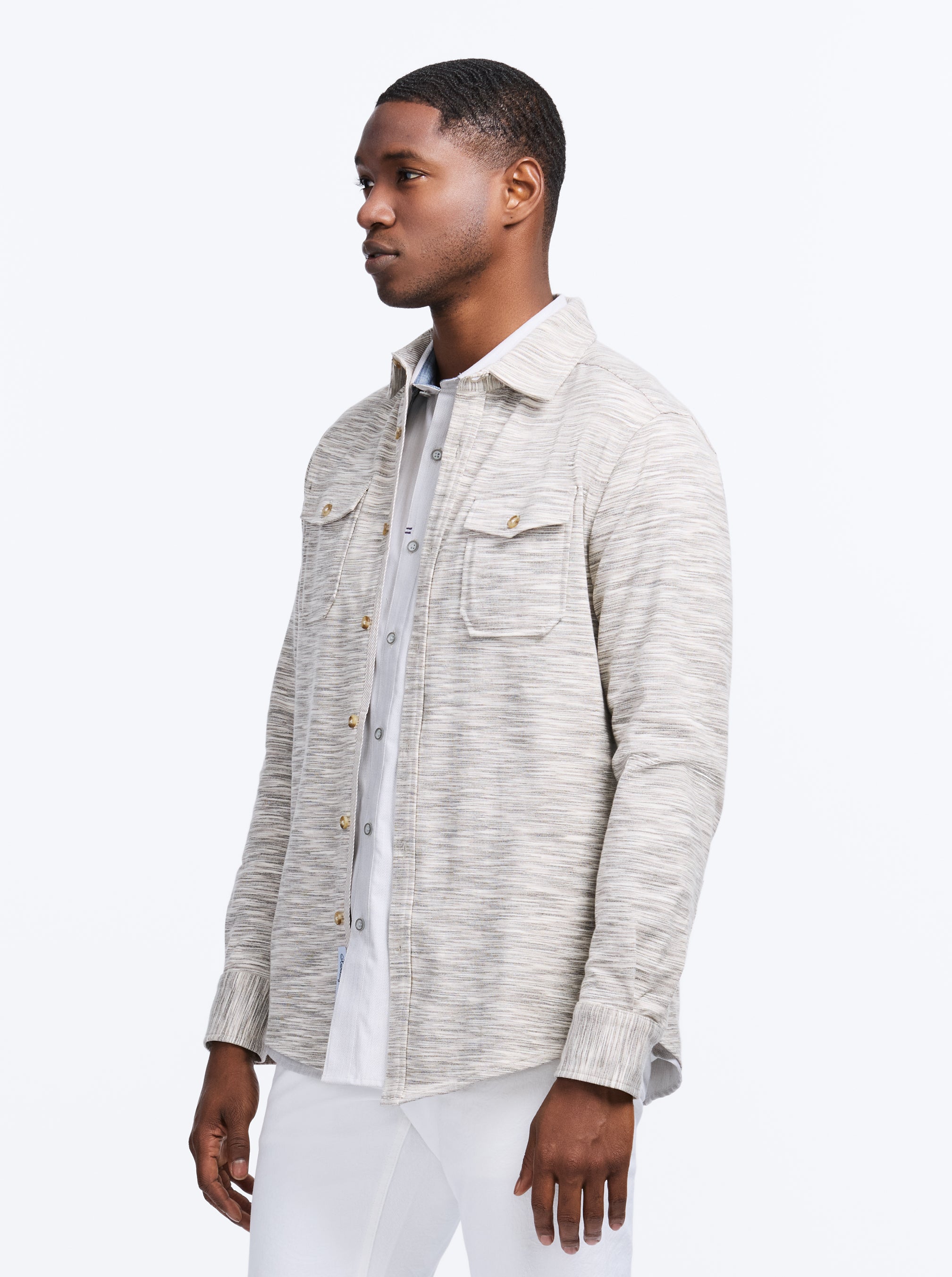 STORRS LONG SLEEVE BUTTON DOWN SHIRT JACKET