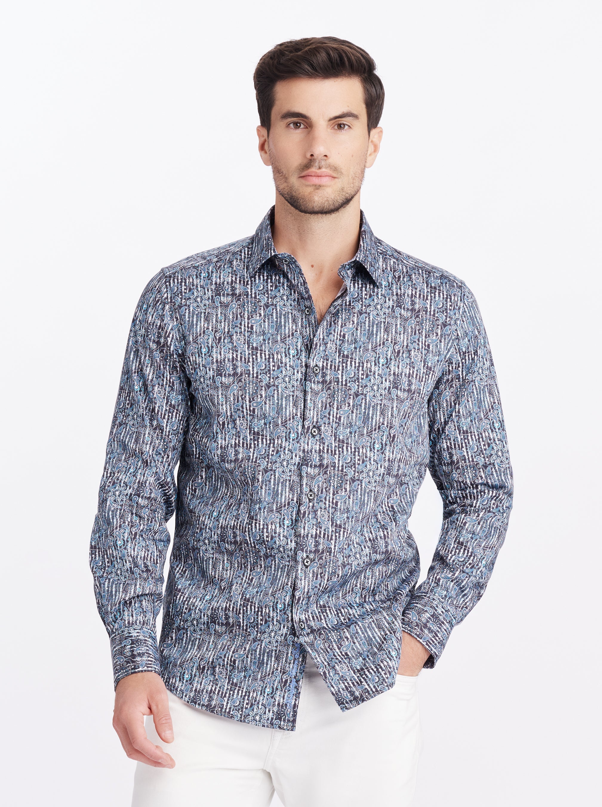 EGTON LONG SLEEVE BUTTON DOWN SHIRT
