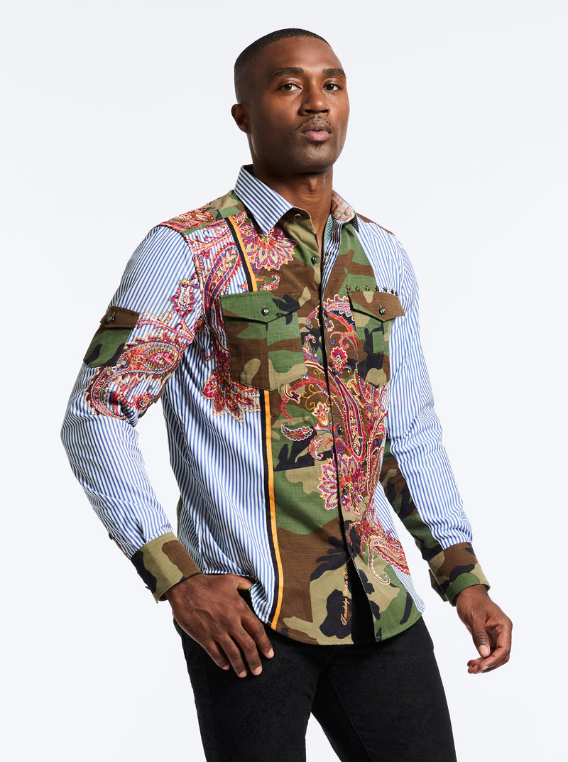 LIMITED EDITION THE LOVE & PEACE LONG SLEEVE BUTTON SHIRT