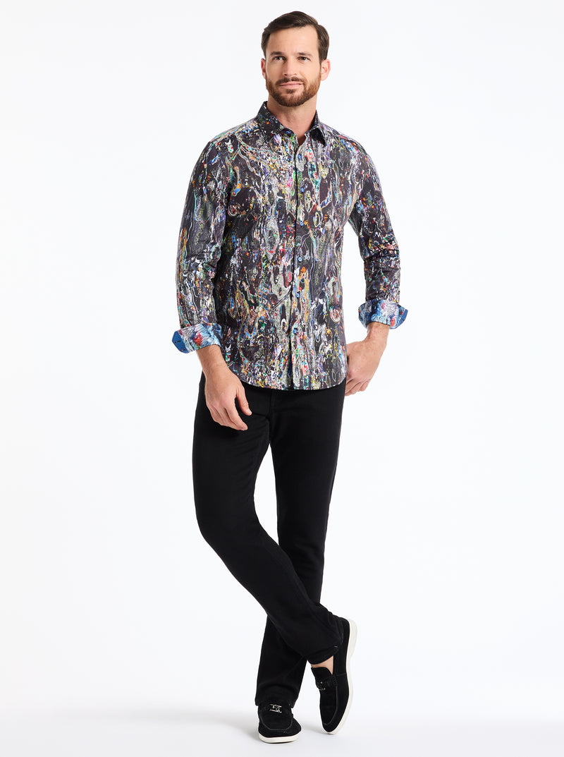 EXOSPHERE LONG SLEEVE BUTTON DOWN SHIRT