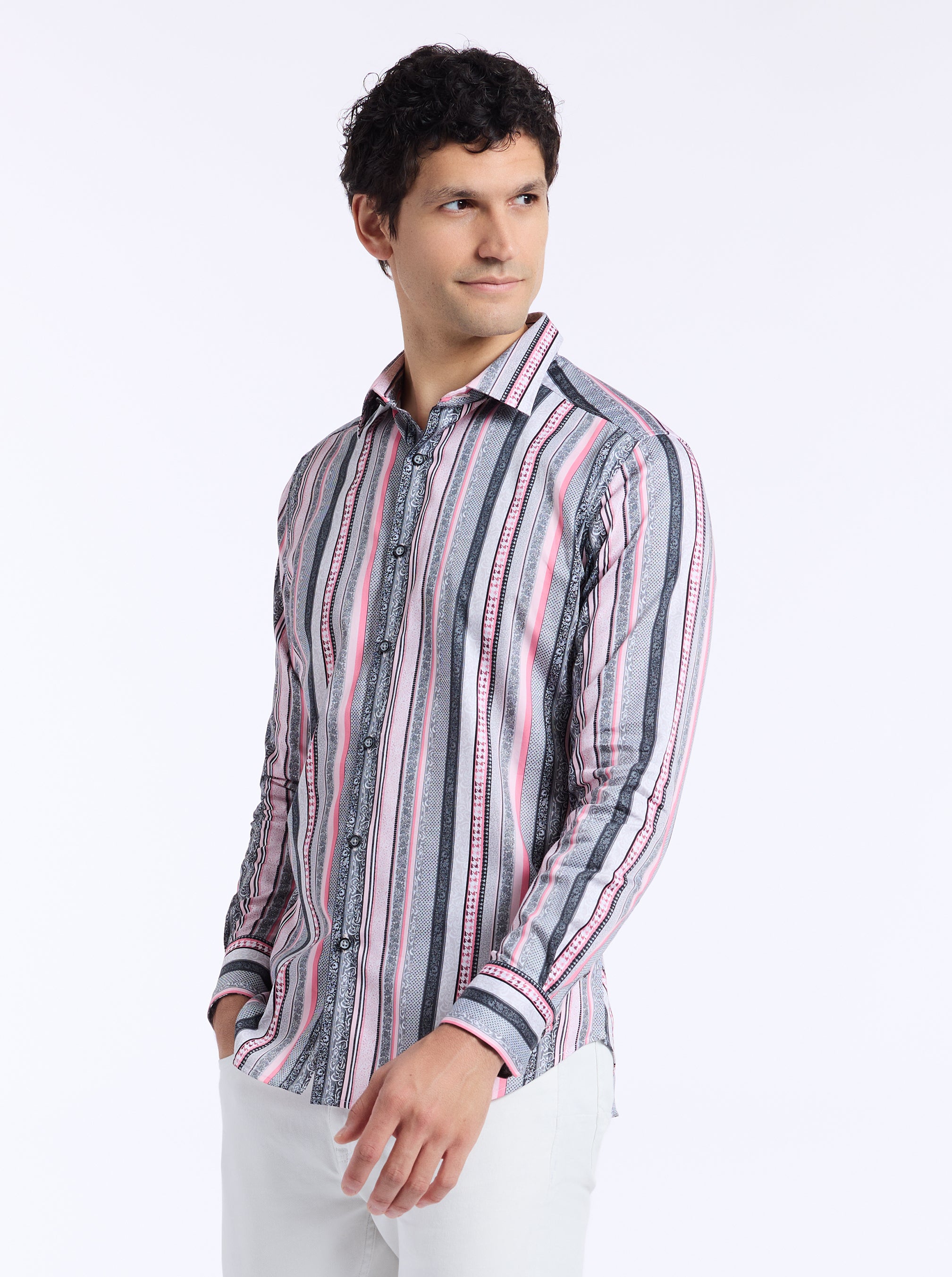 BRAMSHAW LONG SLEEVE BUTTON DOWN SHIRT