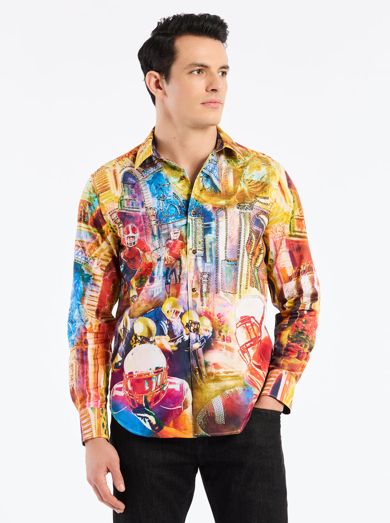 LIMITED EDITION FANTASY FOOTBALL LONG SLEEVE BUTTON DOWN SHIRT