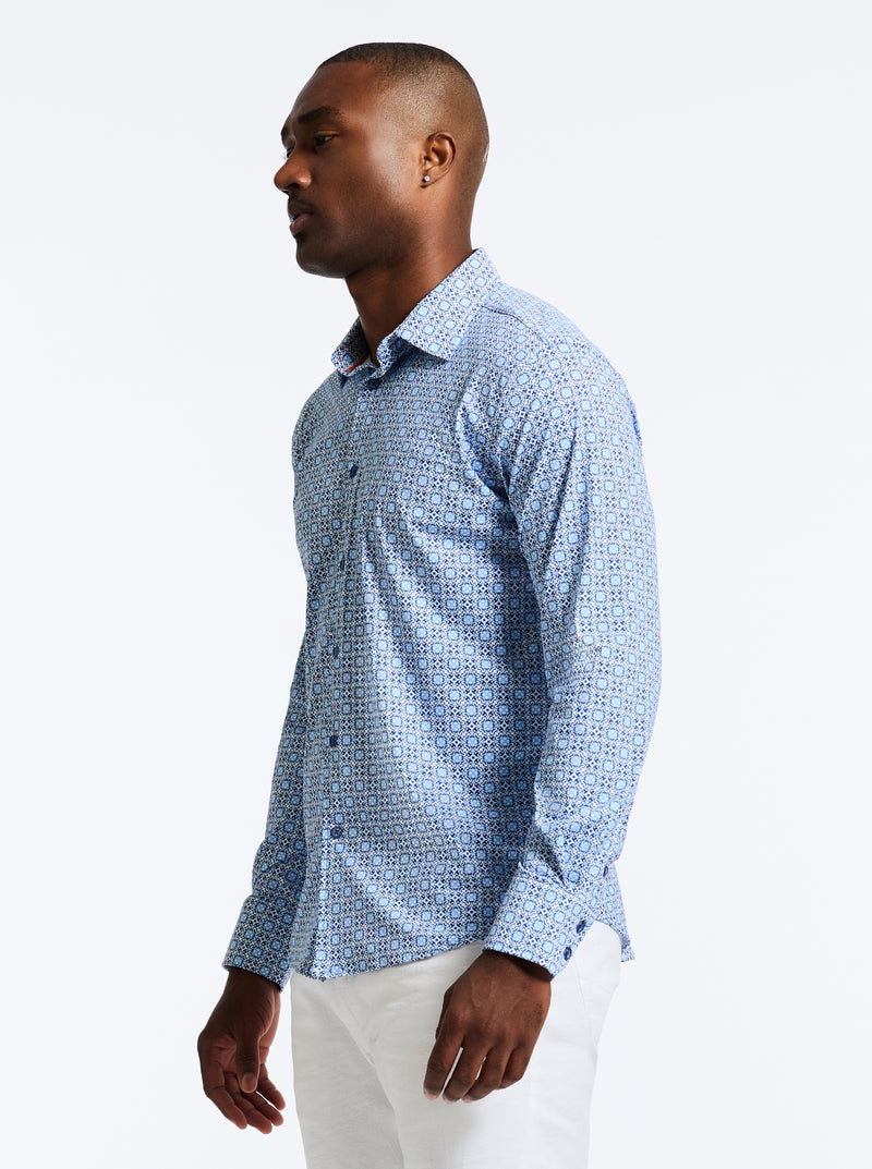 CASPIAN LONG SLEEVE BUTTON DOWN SHIRT