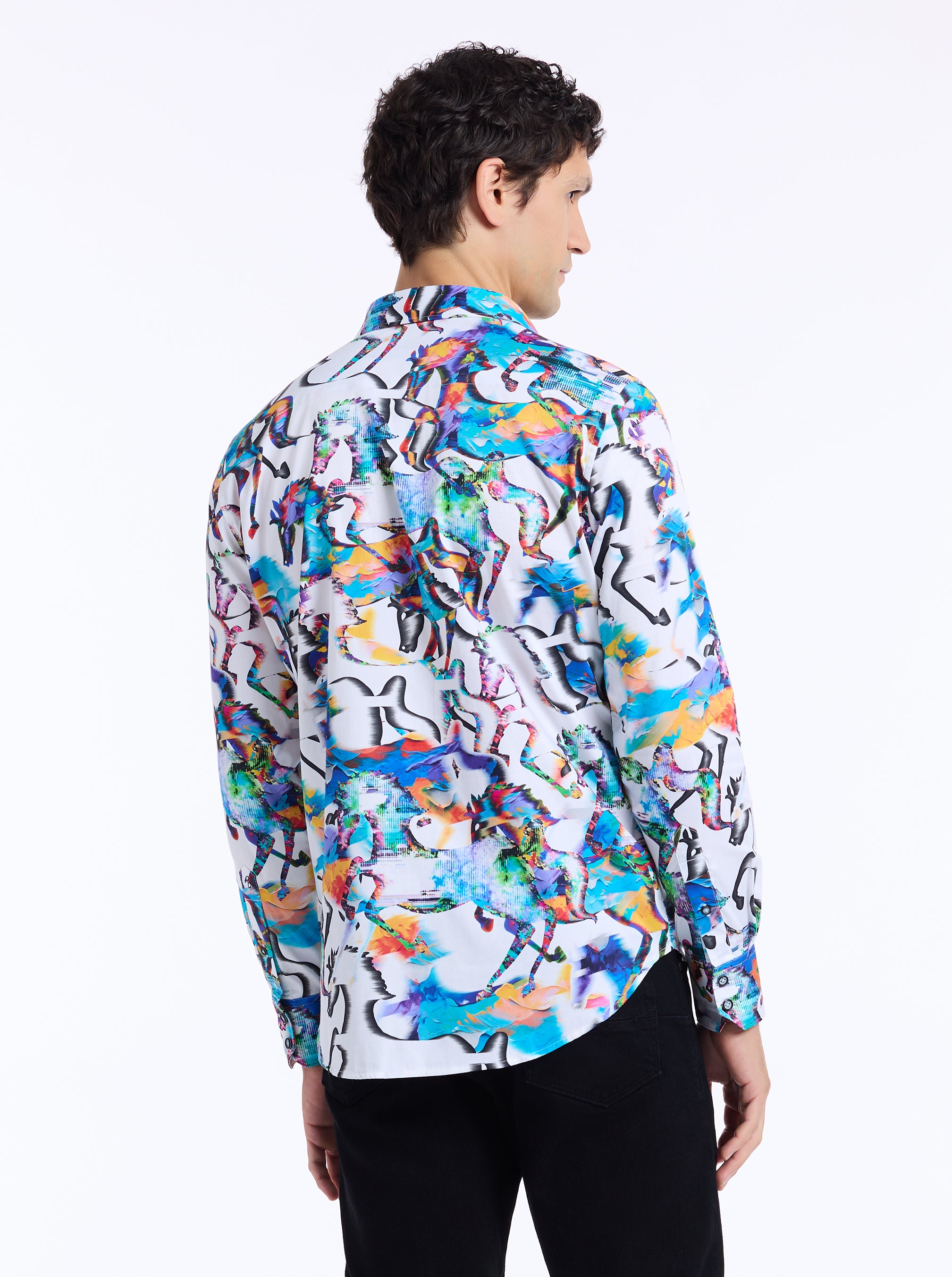 MANE EVENT LONG SLEEVE BUTTON DOWN SHIRT