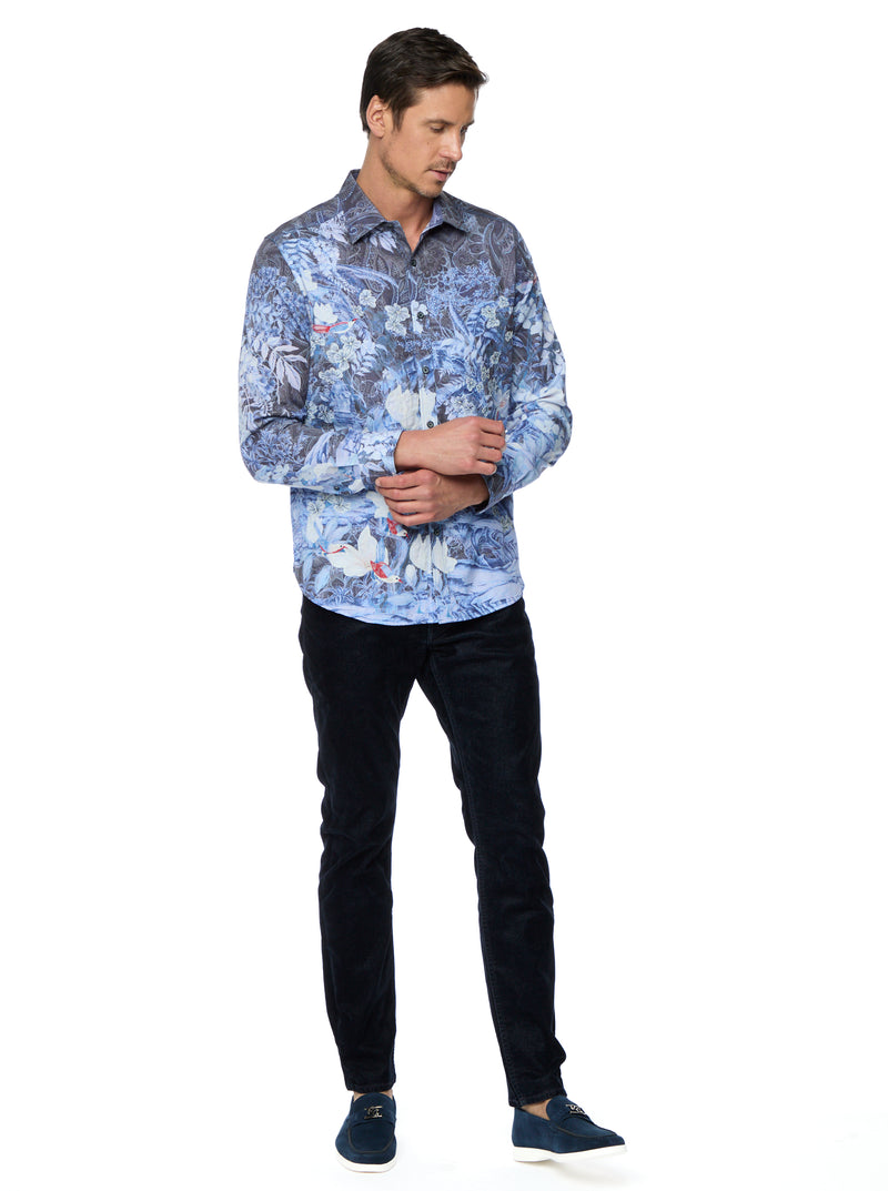 NADINE LONG SLEEVE BUTTON DOWN SHIRT TALL