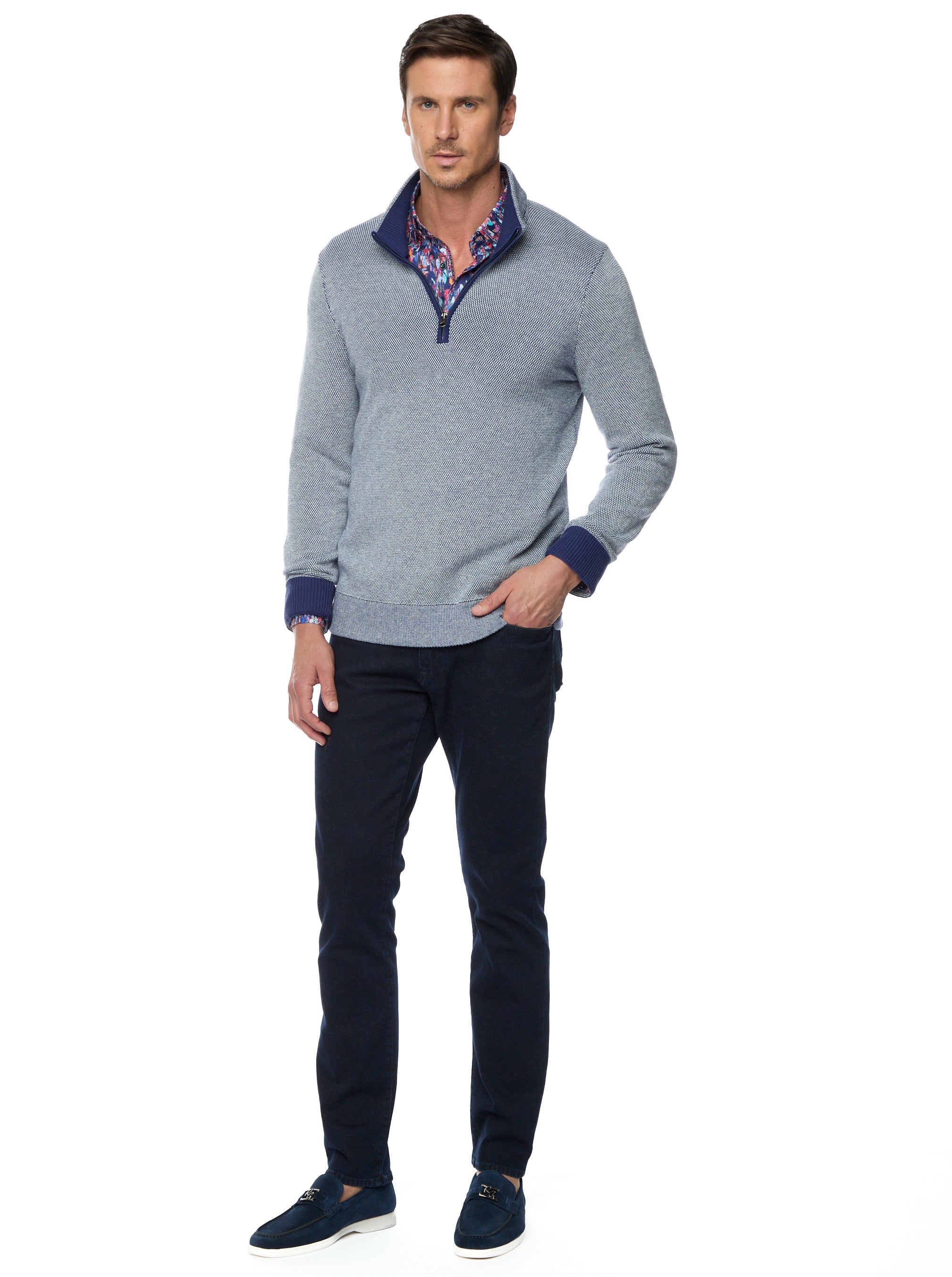 SHANE 1/4 ZIP SWEATER BIG