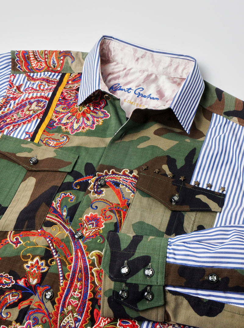 LIMITED EDITION THE LOVE & PEACE LONG SLEEVE BUTTON SHIRT