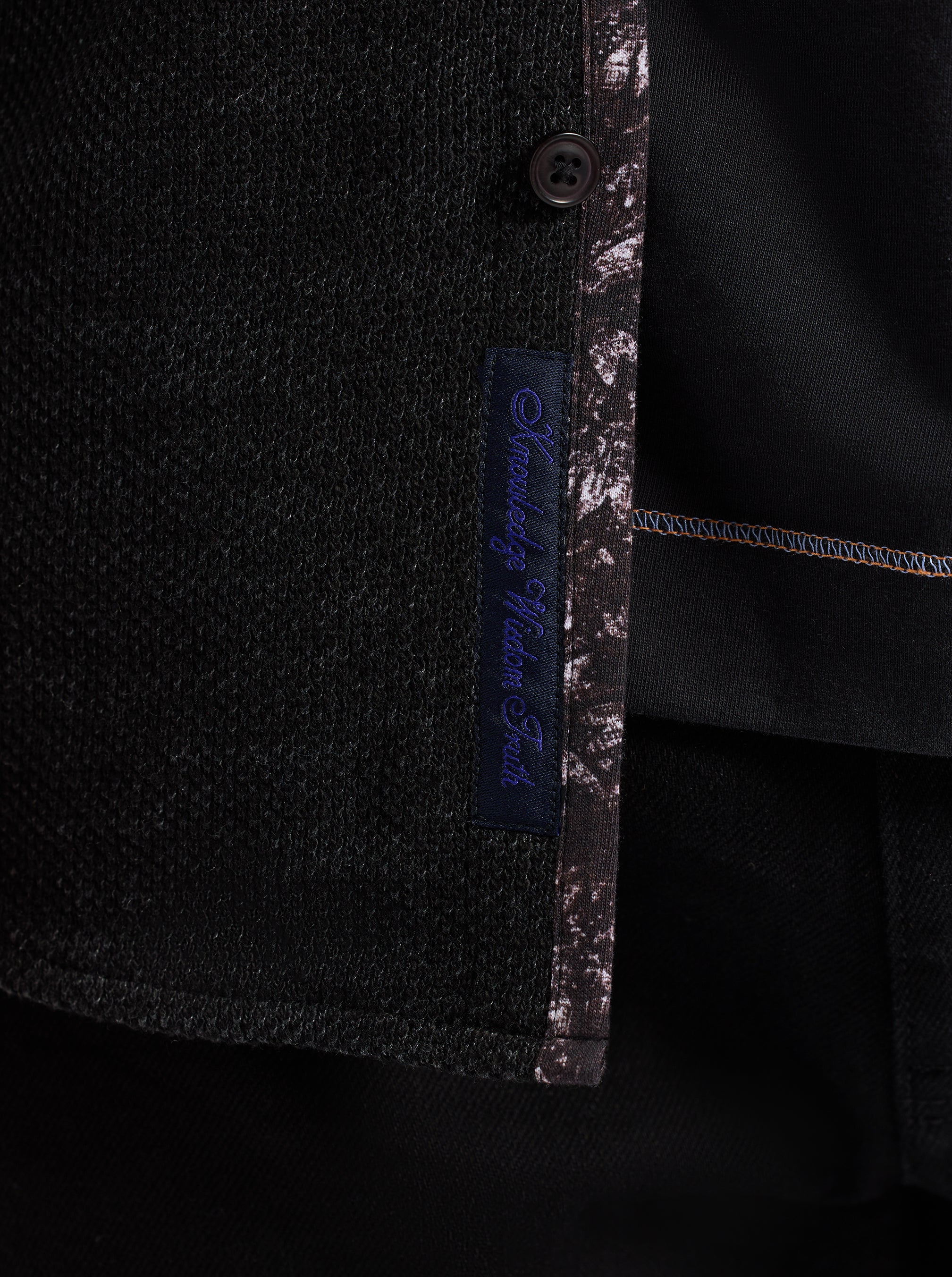 WAYNE LONG SLEEVE BUTTON DOWN KNIT SHIRT