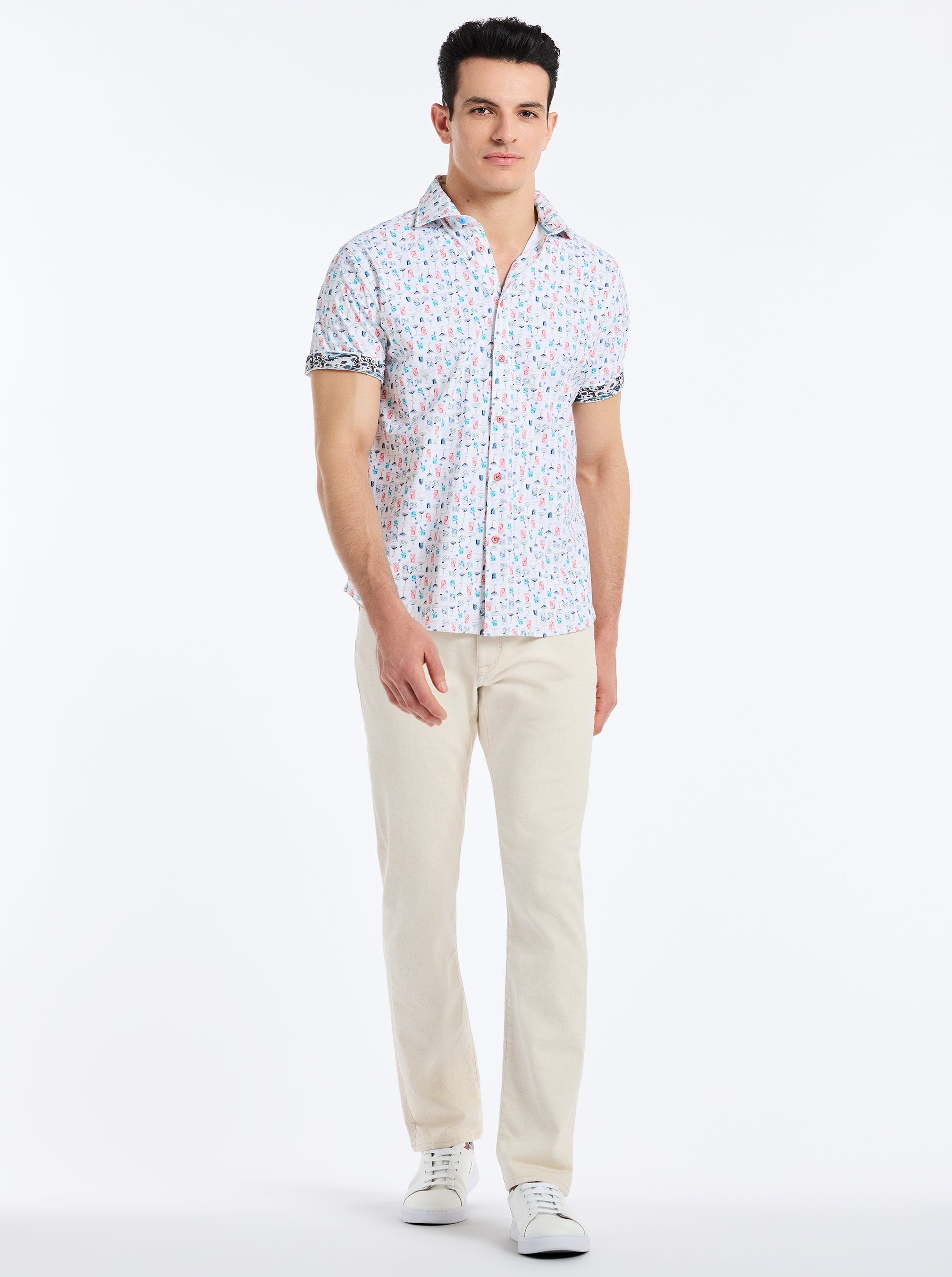 MIX N MATCH SHORT SLEEVE BUTTON DOWN SHIRT