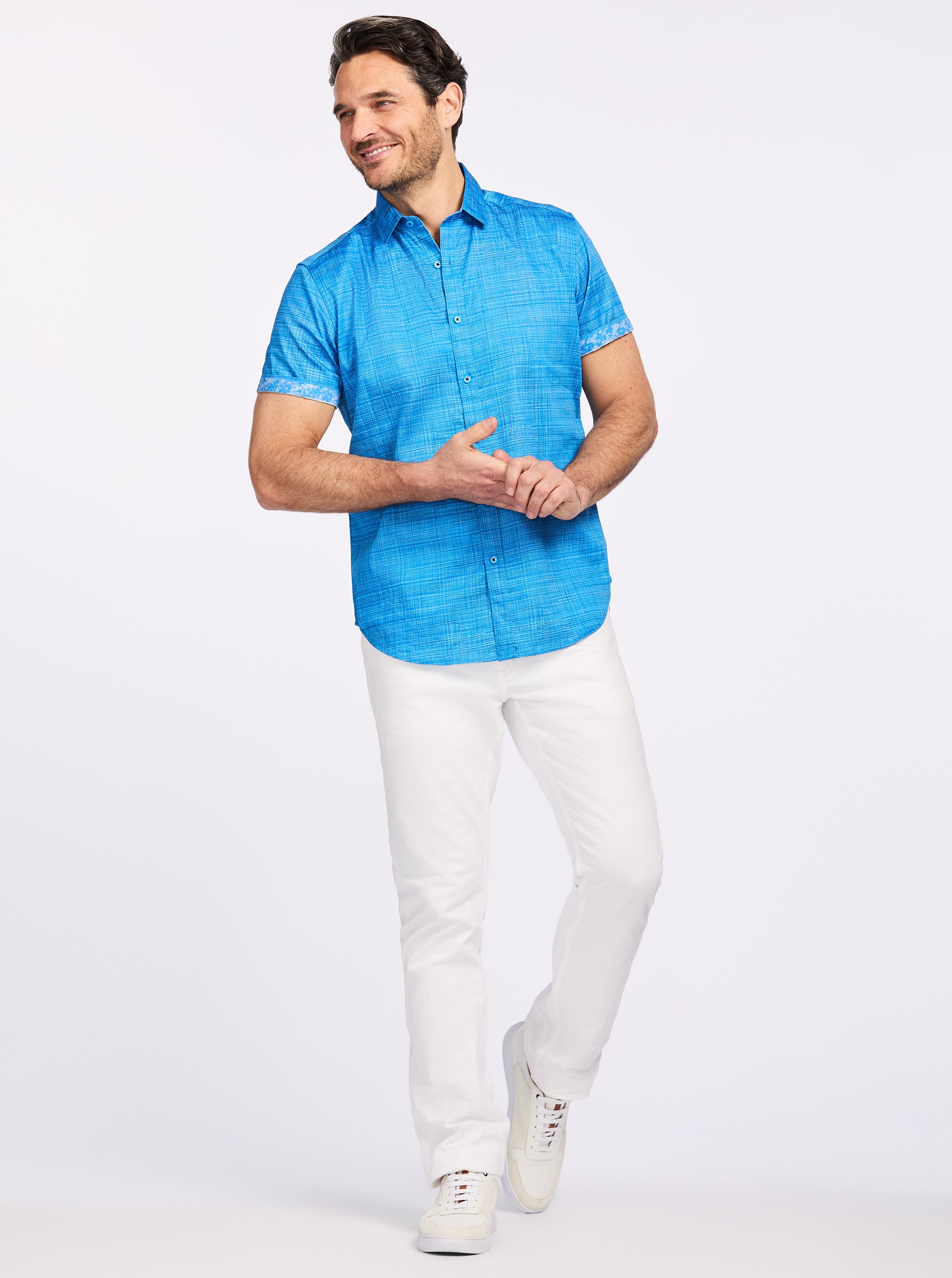 ROTH SHORT SLEEVE BUTTON DOWN SHIRT