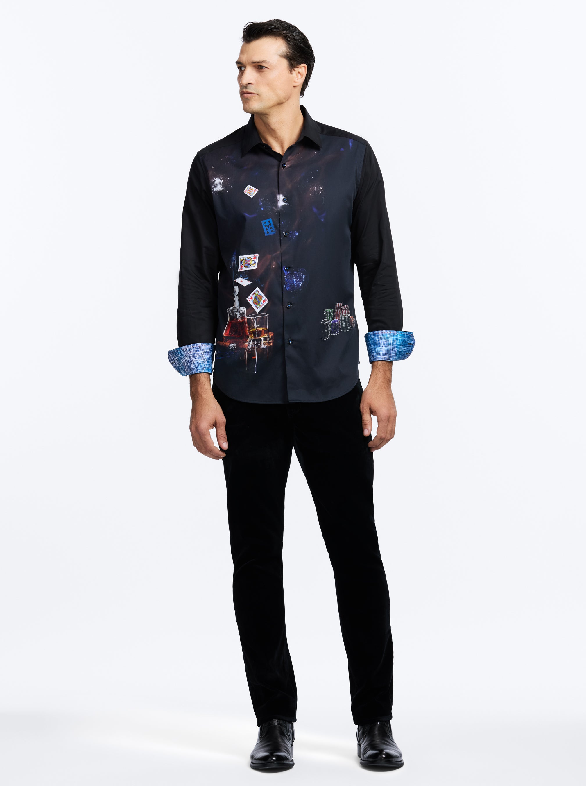 ROYAL FLUSH LONG SLEEVE BUTTON DOWN SHIRT