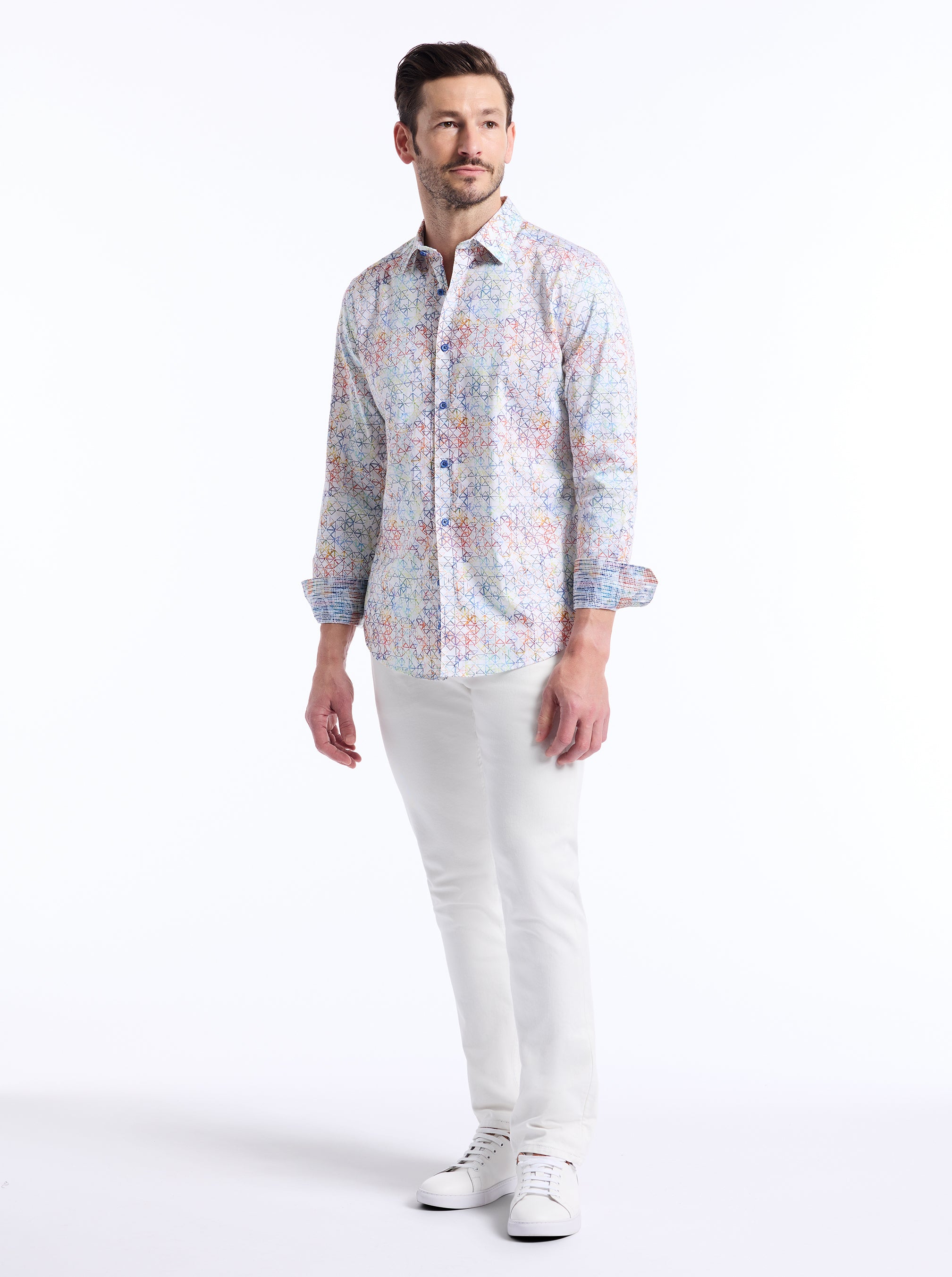 NAVER LONG SLEEVE BUTTON DOWN SHIRT