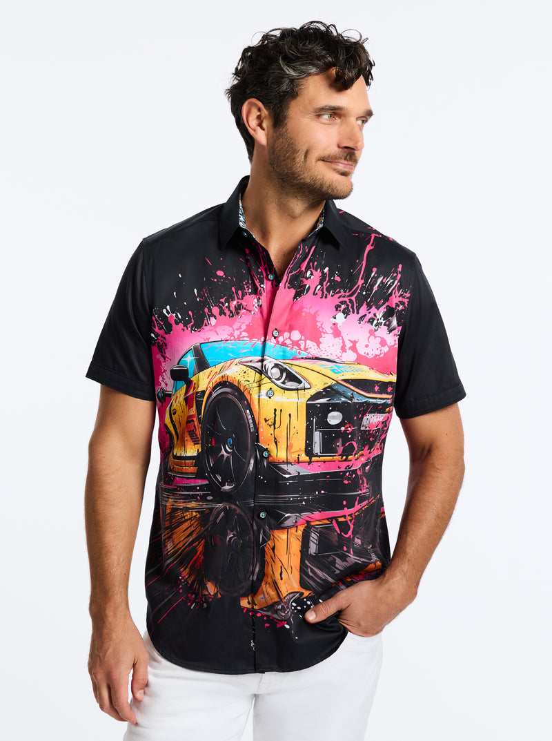 SPLASH DRIFTER SHORT SLEEVE BUTTON DOWN SHIRT TALL