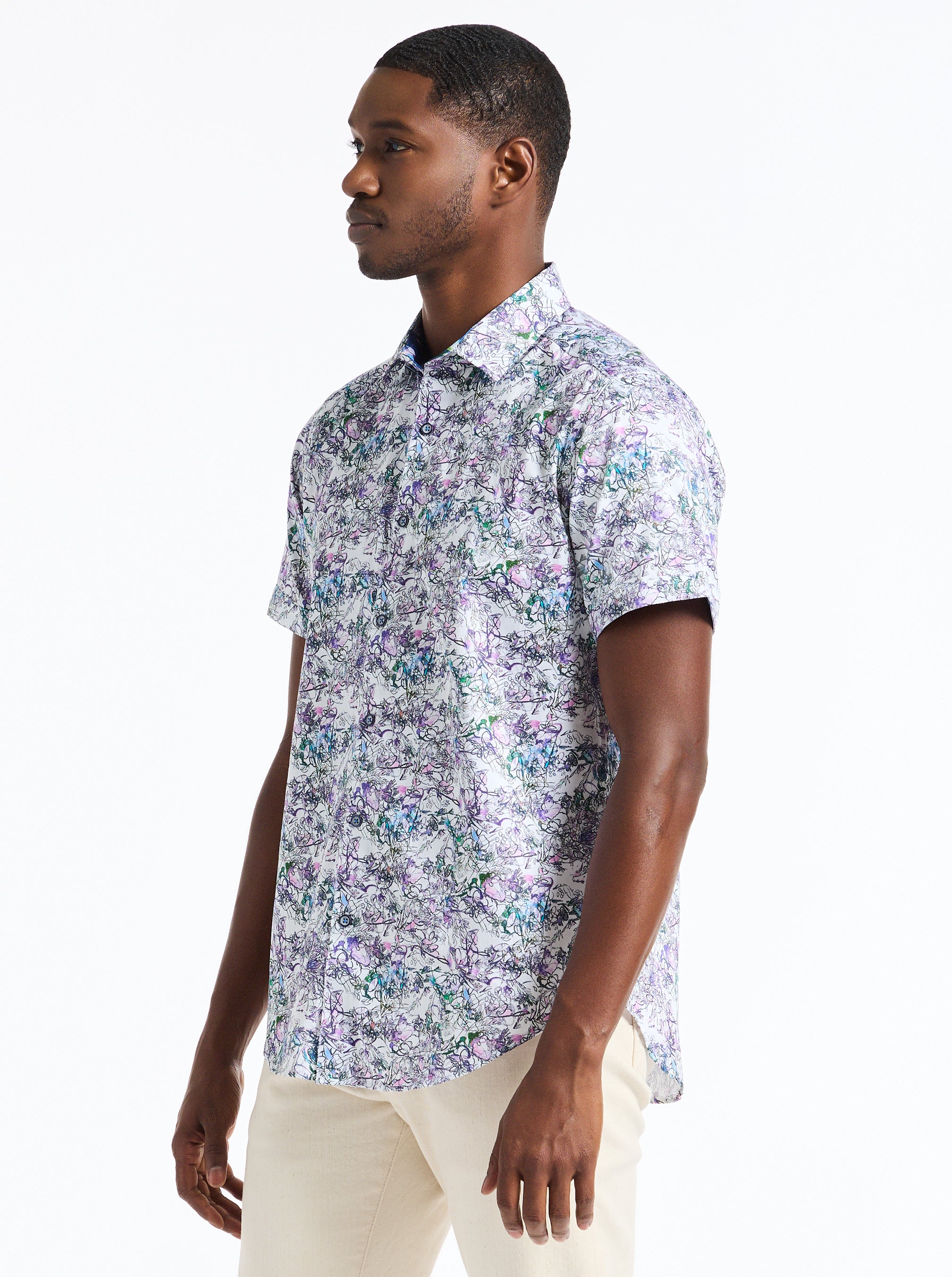 CRAWFORD SHORT SLEEVE BUTTON DOWN SHIRT