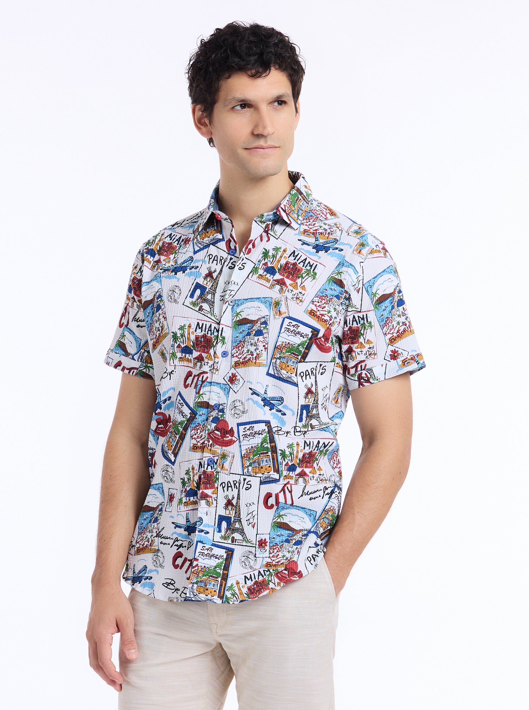 SUAVE DE VIE SHORT SLEEVE BUTTON DOWN SHIRT