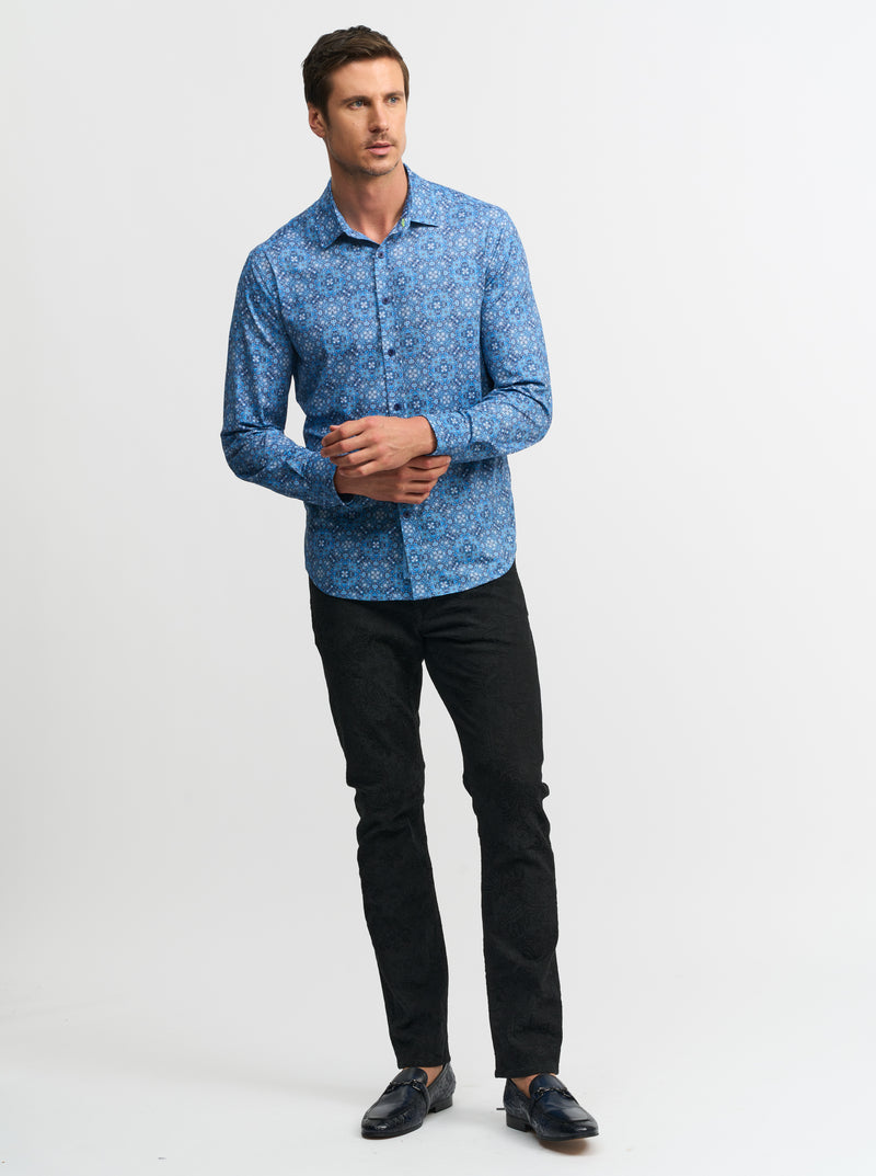 ZANTE LONG SLEEVE BUTTON DOWN SHIRT