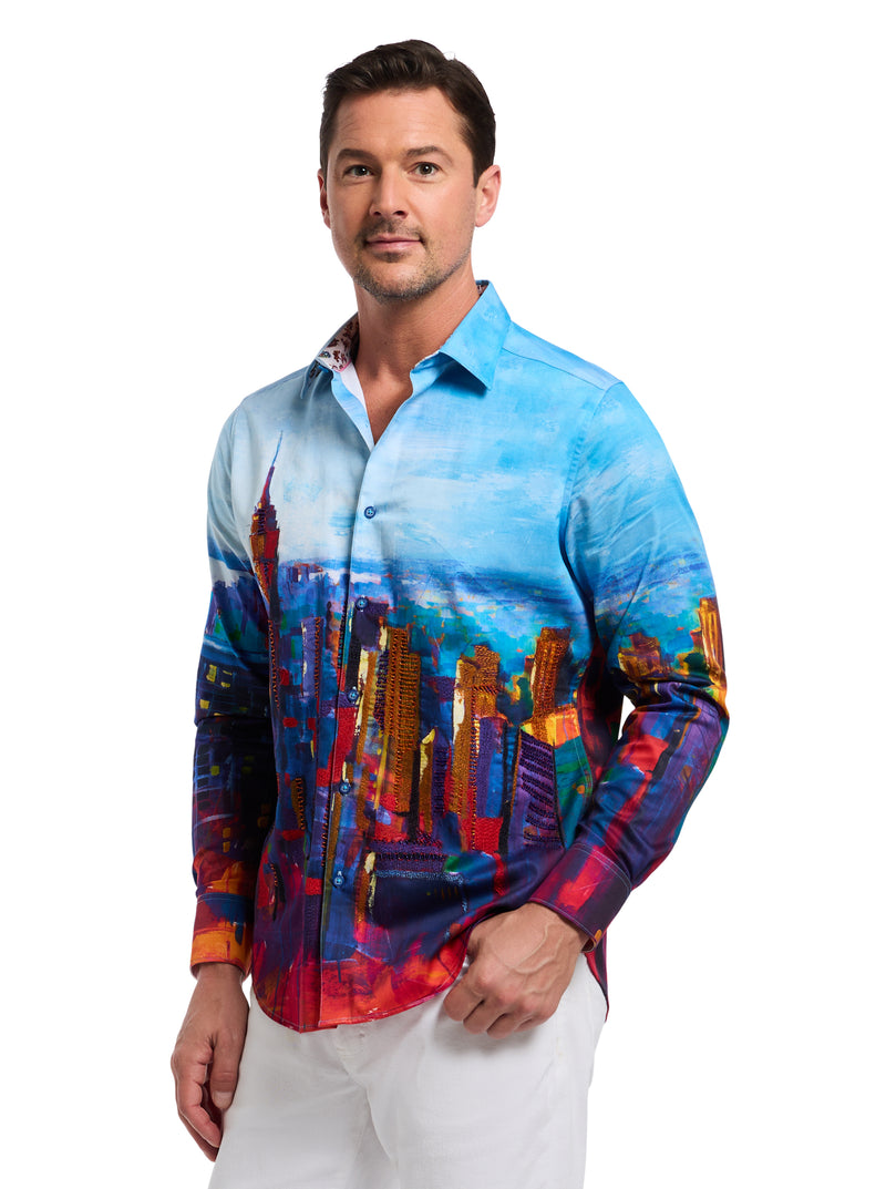 EMPIRE LONG SLEEVE BUTTON DOWN SHIRT