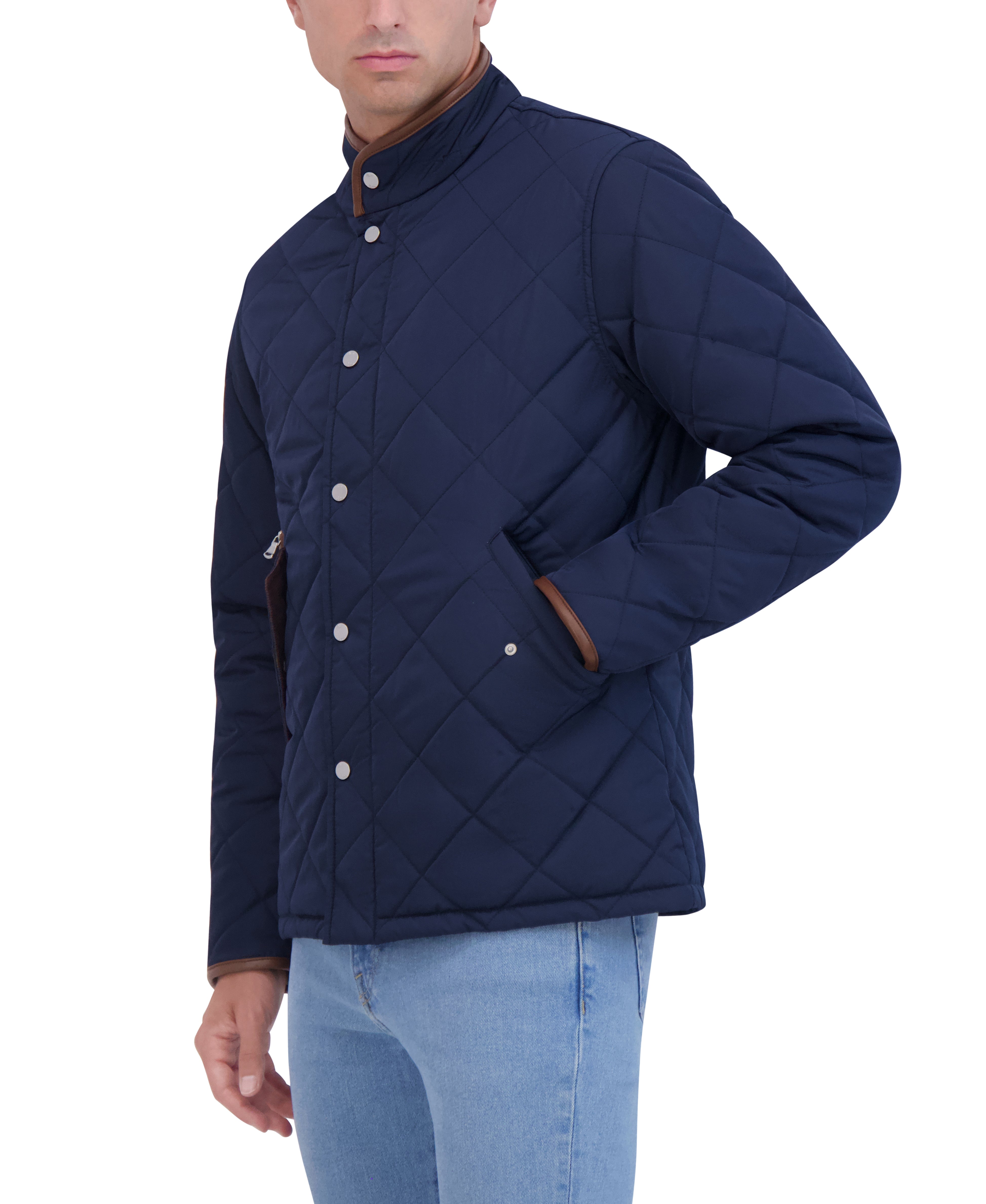 QUILTED STAND COLLAR