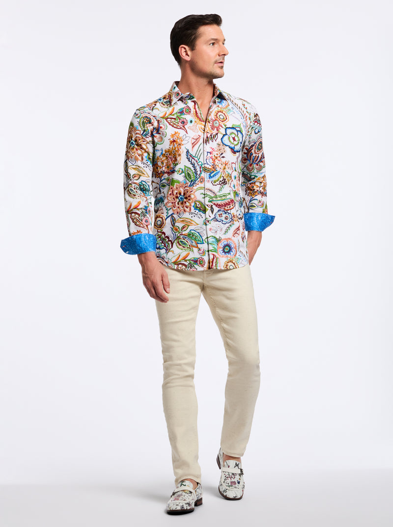 PALAWAN LONG SLEEVE BUTTON DOWN SHIRT