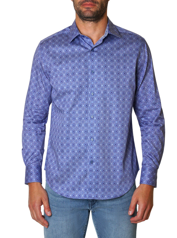 MELTON LONG SLEEVE BUTTON DOWN SHIRT