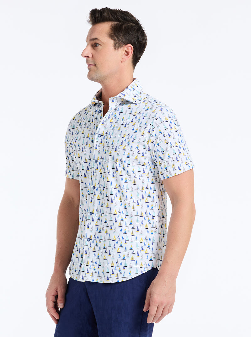 TRANS PACIFIC SHORT SLEEVE BUTTON DOWN SHIRT