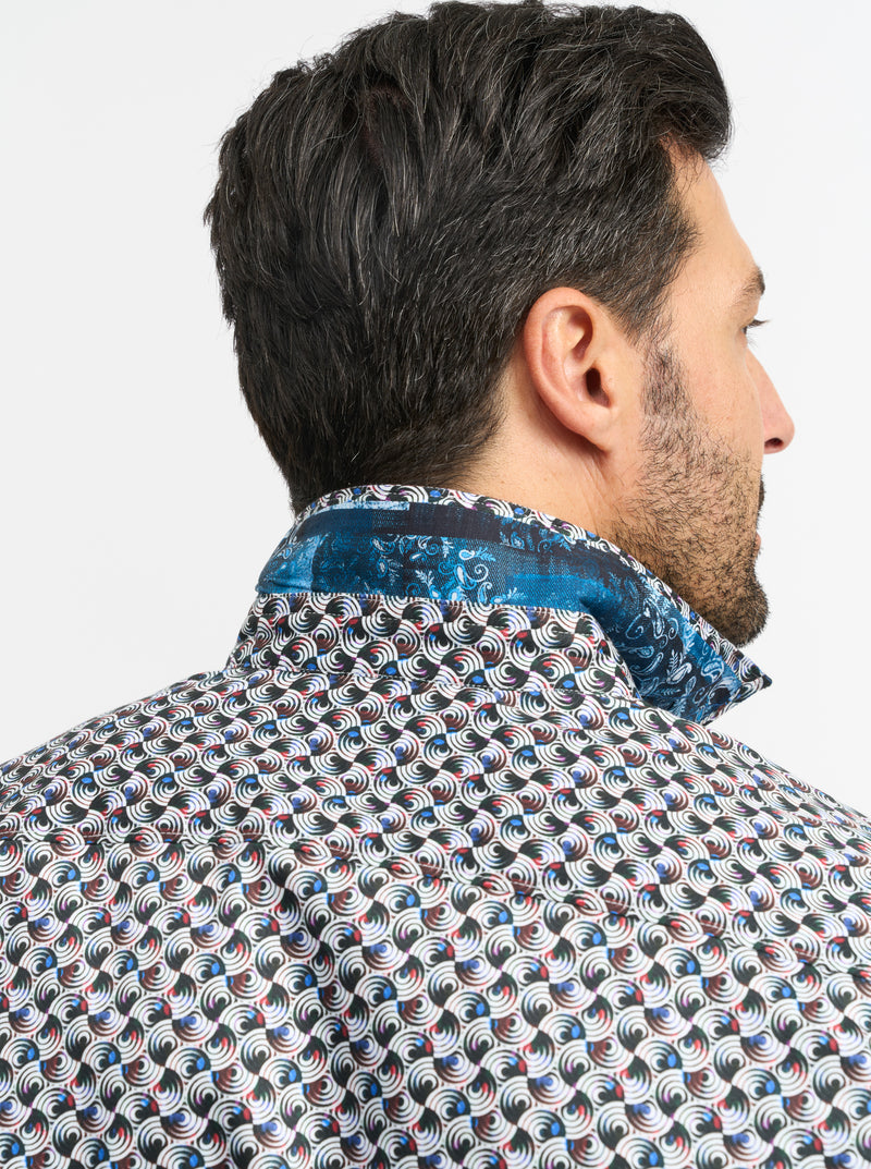 SPUN OUT LONG SLEEVE BUTTON DOWN SHIRT