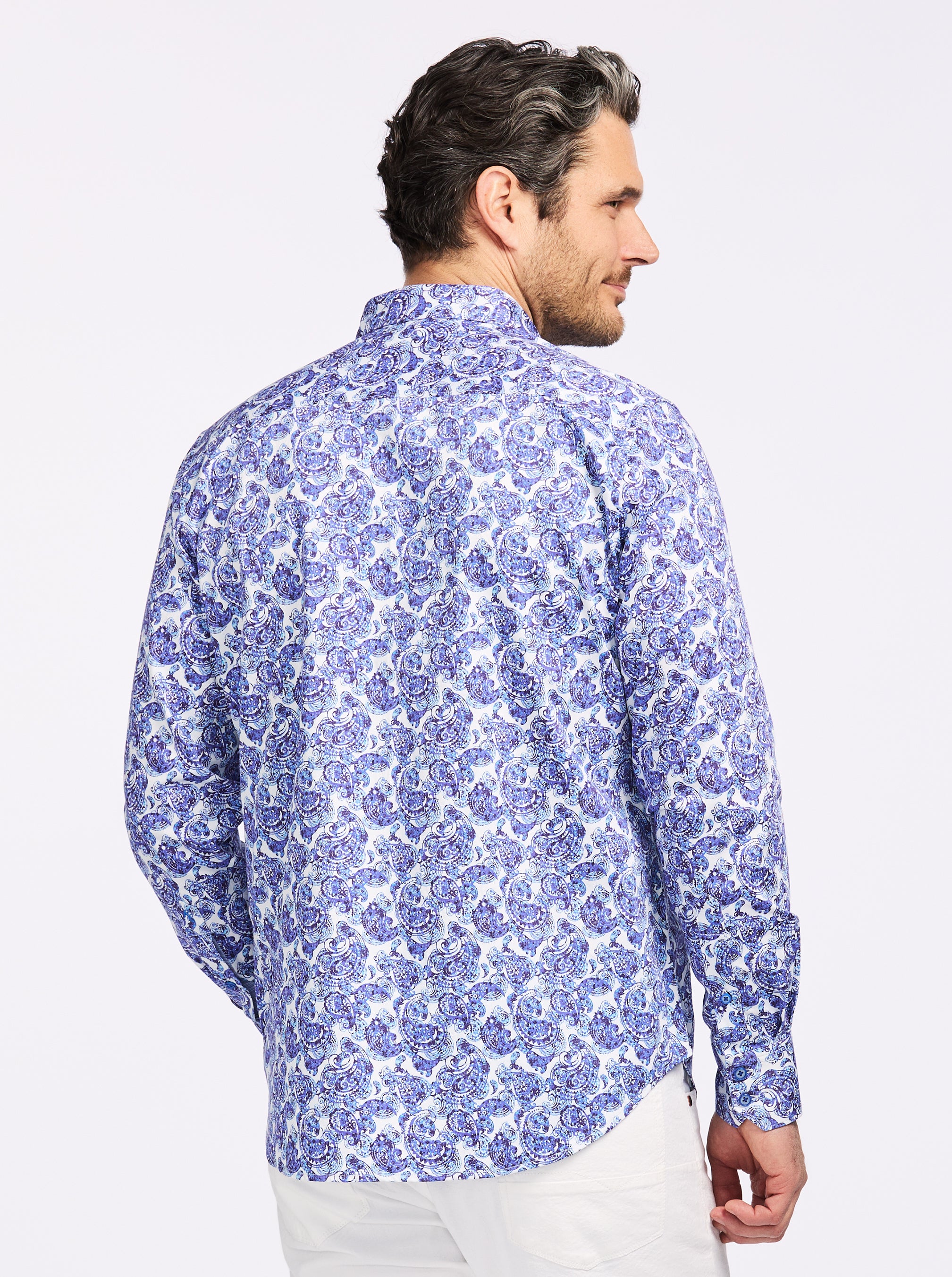 DORVAL LONG SLEEVE BUTTON DOWN SHIRT