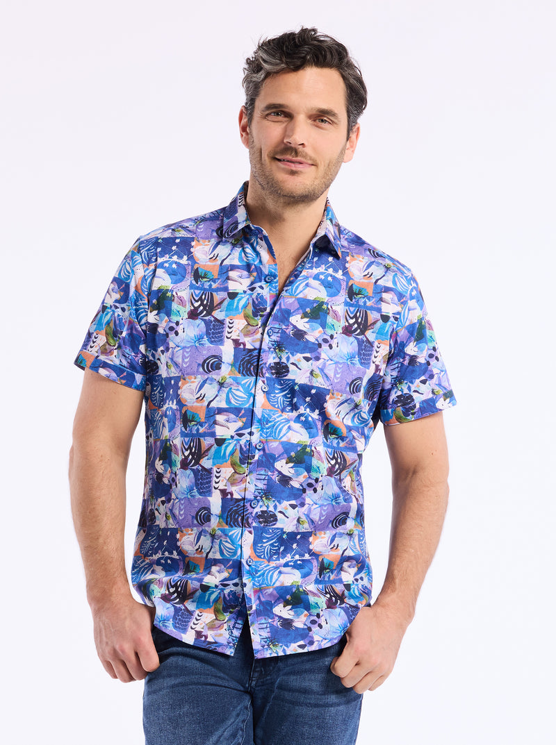 BROWARD SHORT SLEEVE BUTTON DOWN SHIRT