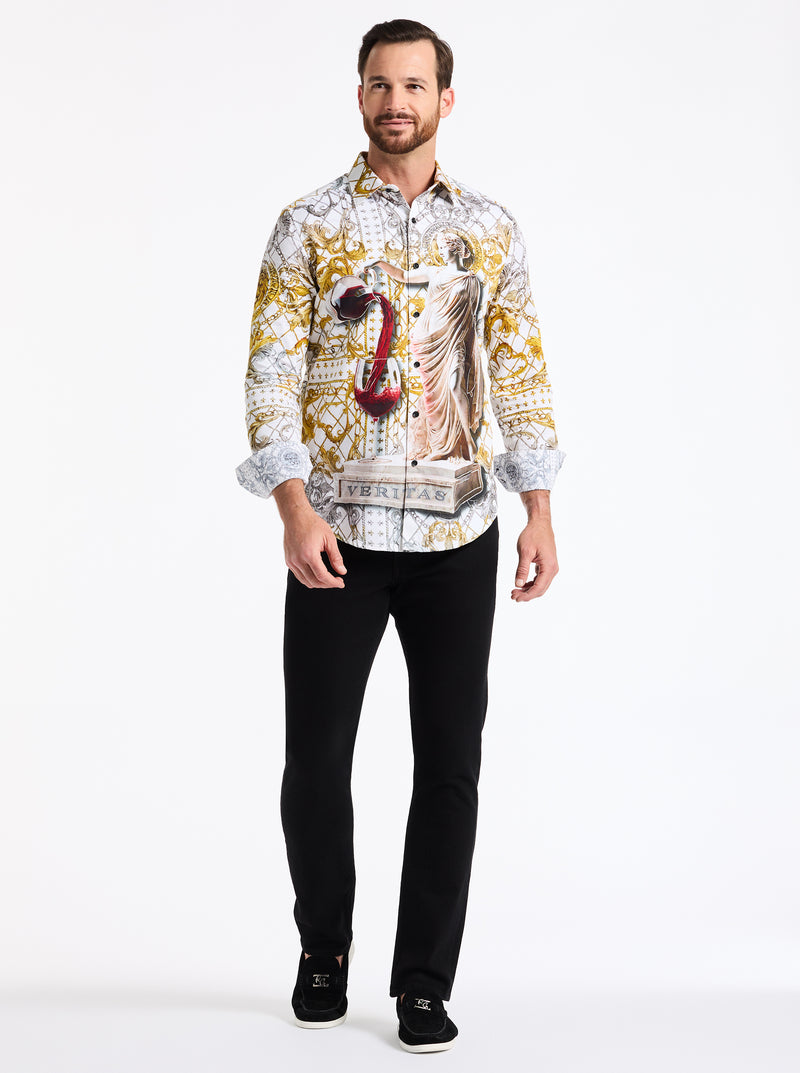 DIONYSIAN LONG SLEEVE BUTTON DOWN SHIRT