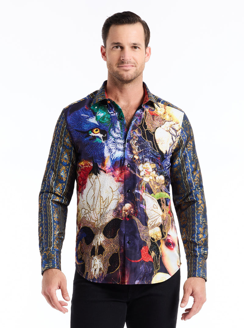LIMITED EDITION RILEY'S LOBO LONG SLEEVE BUTTON DOWN SHIRT