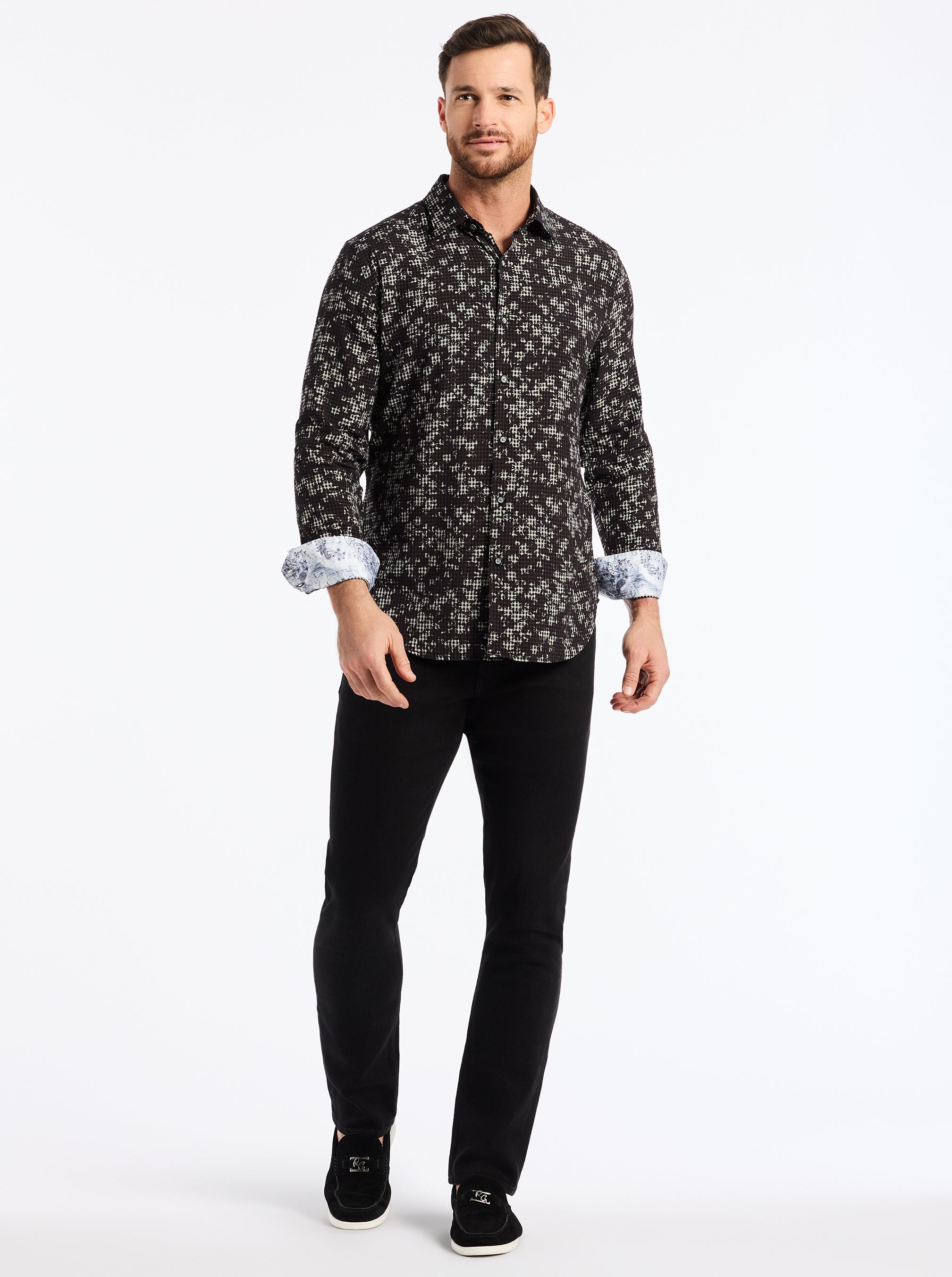 ANGOLA LONG SLEEVE BUTTON DOWN SHIRT