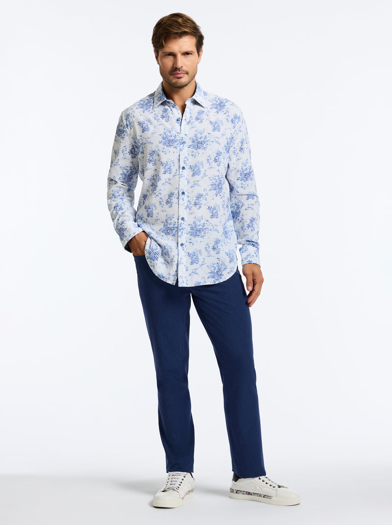 ANGOLA LONG SLEEVE BUTTON DOWN SHIRT